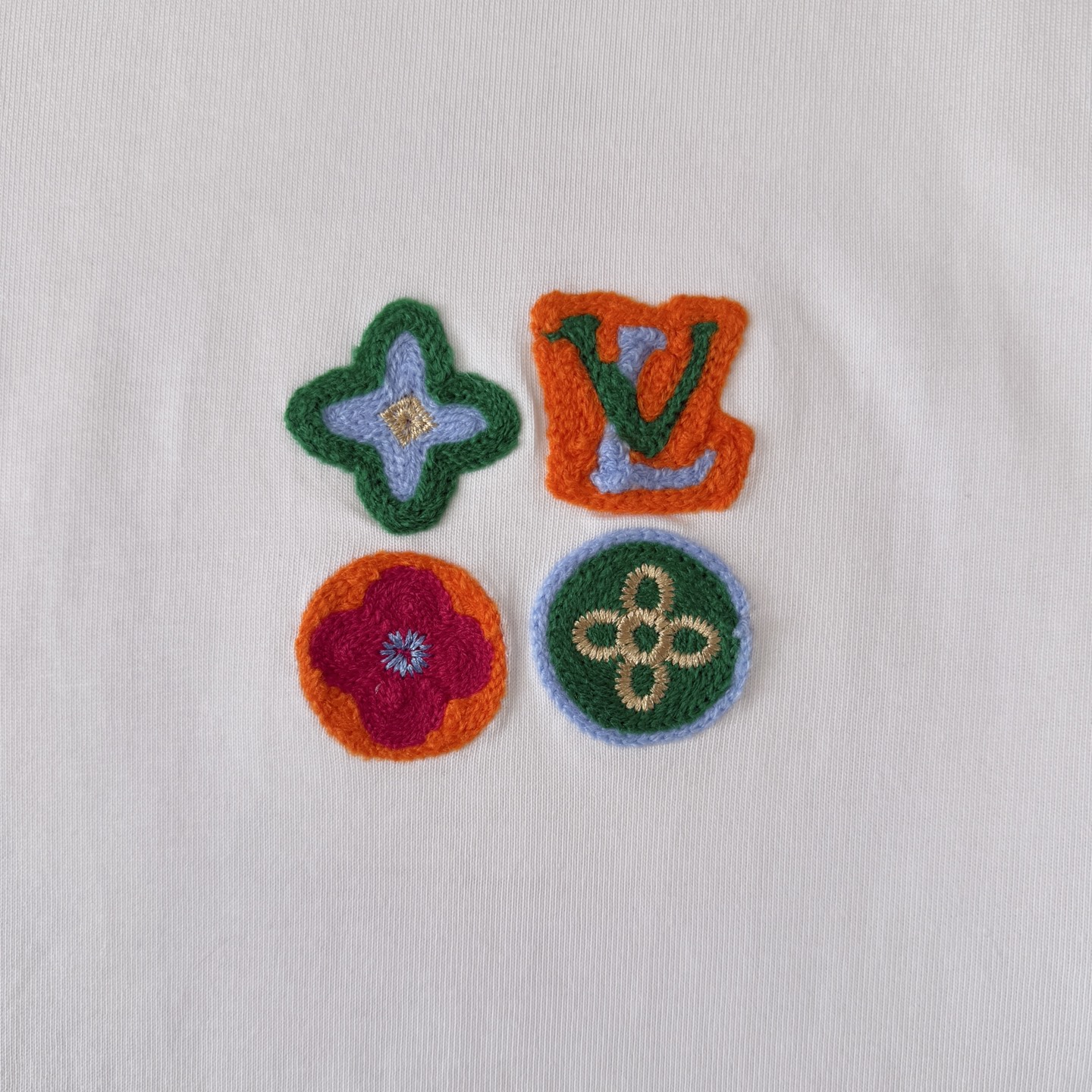 Louis Vuitton LOUIS VUITTON/路易威登LV 新款多巴胺logo刺绣款短袖圆领T恤
