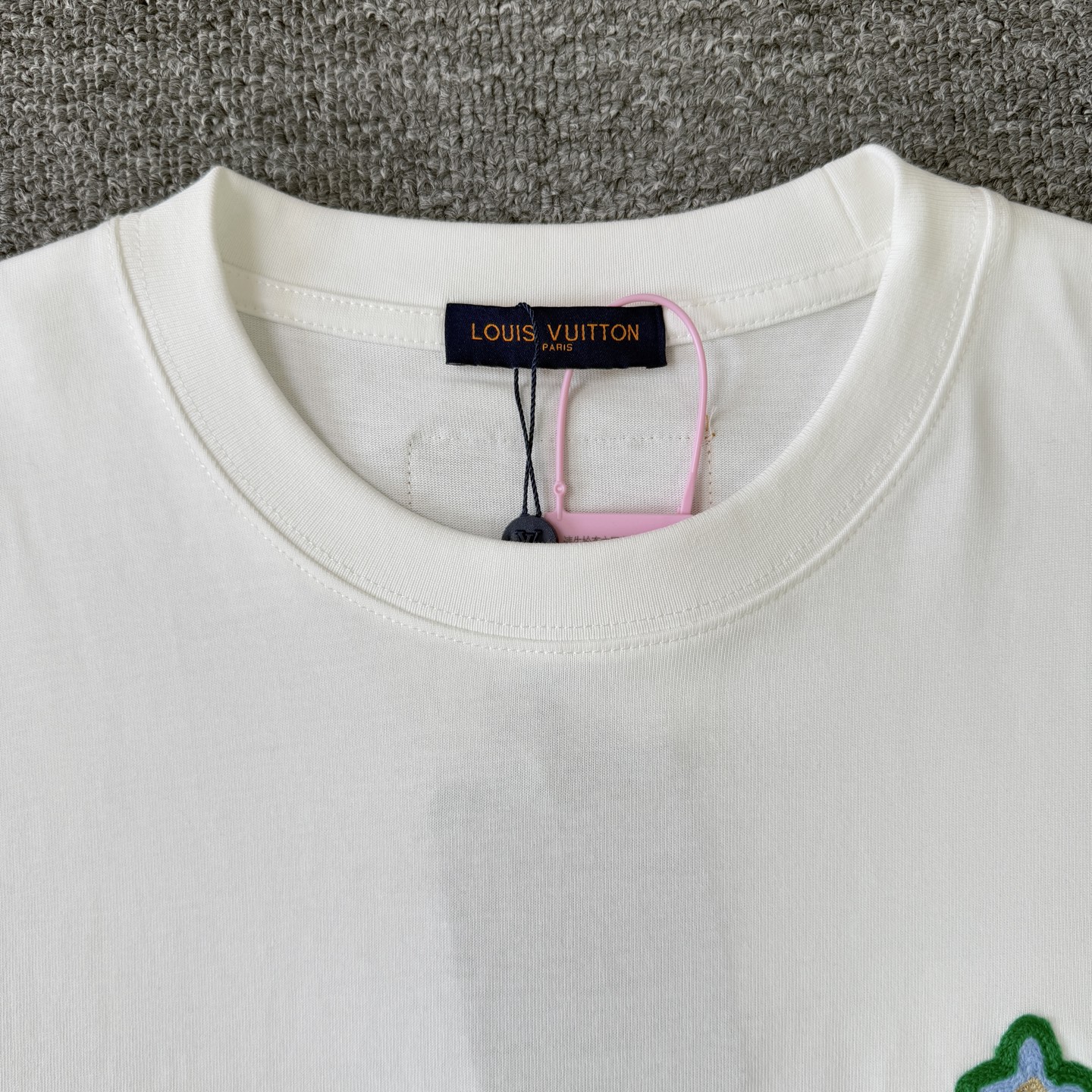 Louis Vuitton LOUIS VUITTON/路易威登LV 新款多巴胺logo刺绣款短袖圆领T恤