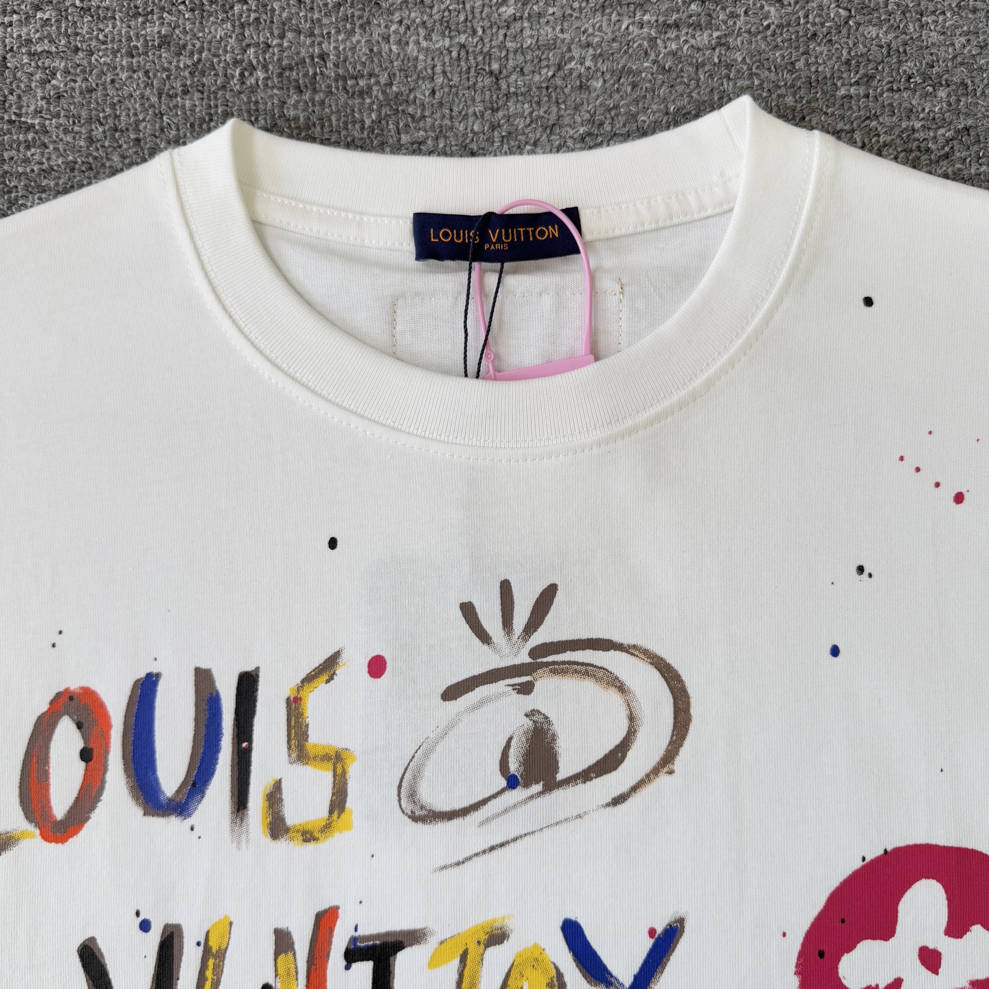 Louis Vuitton LOUIS VUITTON/路易威登LV 新款宇宙涂鸦油漆泼墨印花短袖圆领T恤