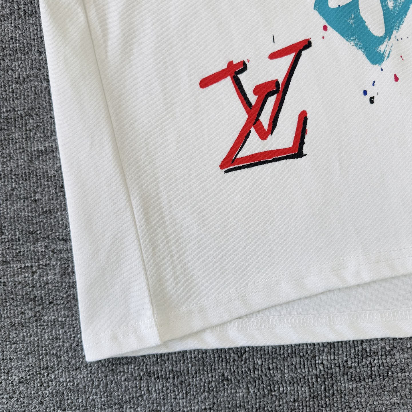 Louis Vuitton LOUIS VUITTON/路易威登LV 新款宇宙涂鸦油漆泼墨印花短袖圆领T恤