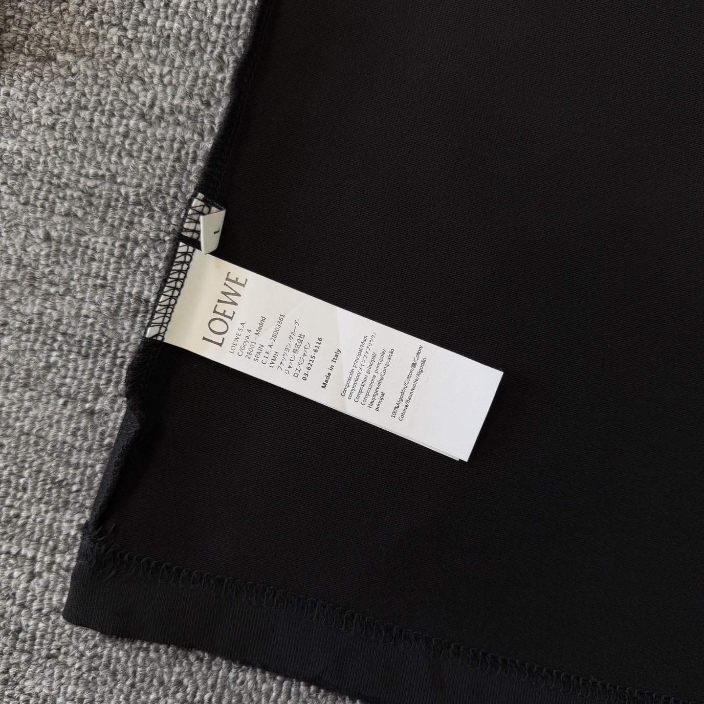 Loewe LOEWE罗意威 26SS新款3D发泡 字母立体做旧磨破圆领T恤短袖