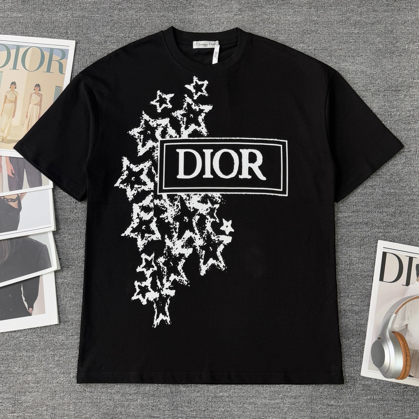 Dior Dior 迪奥 新款 字母星星印花短袖圆领T恤