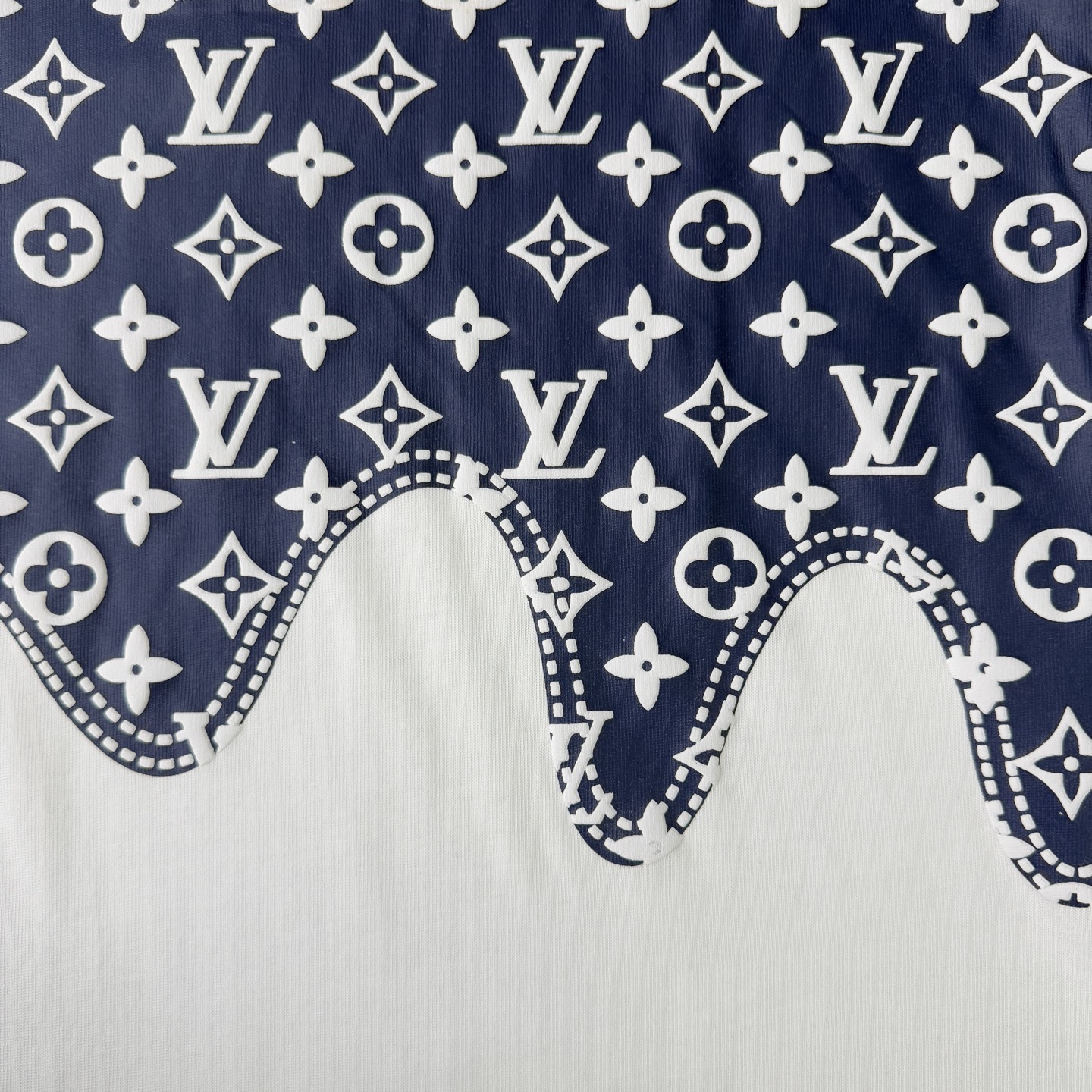 Louis Vuitton LOUIS VUITTON/路易威登LV 新款 老花满印云肩拼接短袖圆领T恤