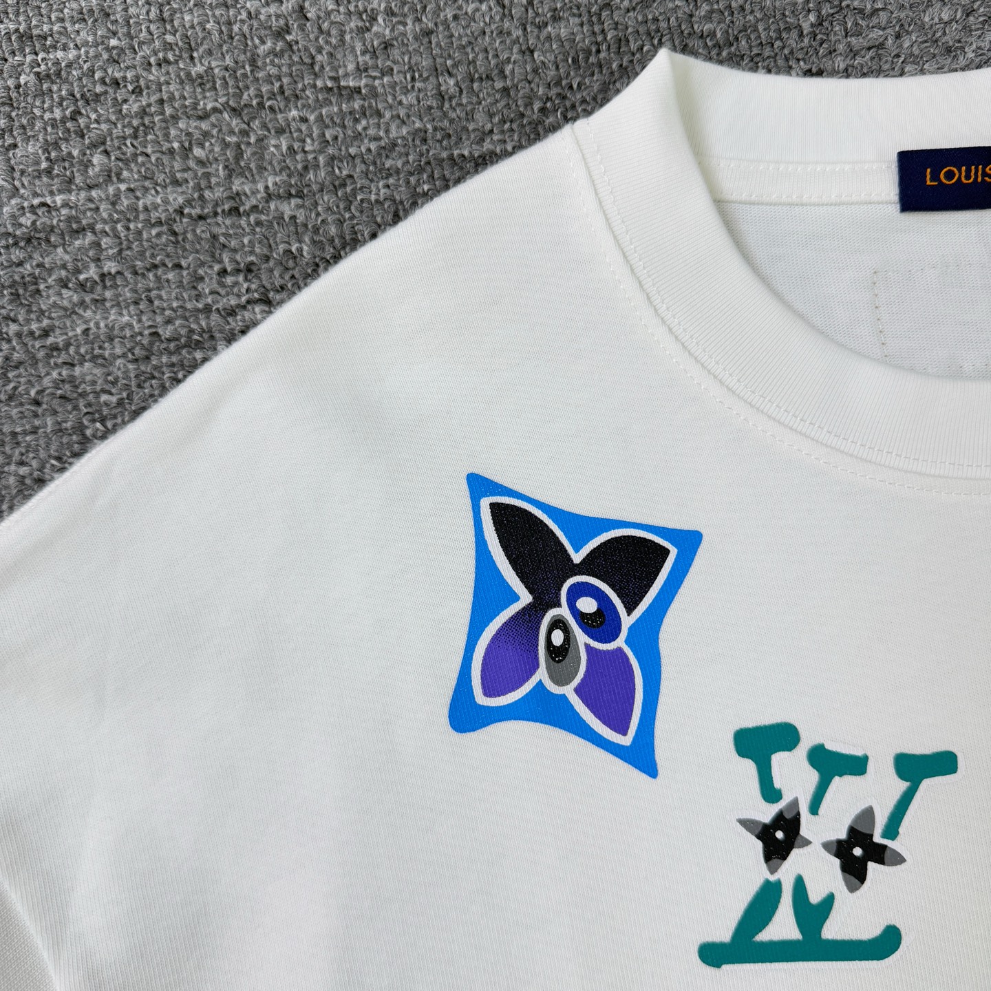 Louis Vuitton LOUIS VUITTON/路易威登LV 2025新款卡通logo项链印花短袖圆领T恤