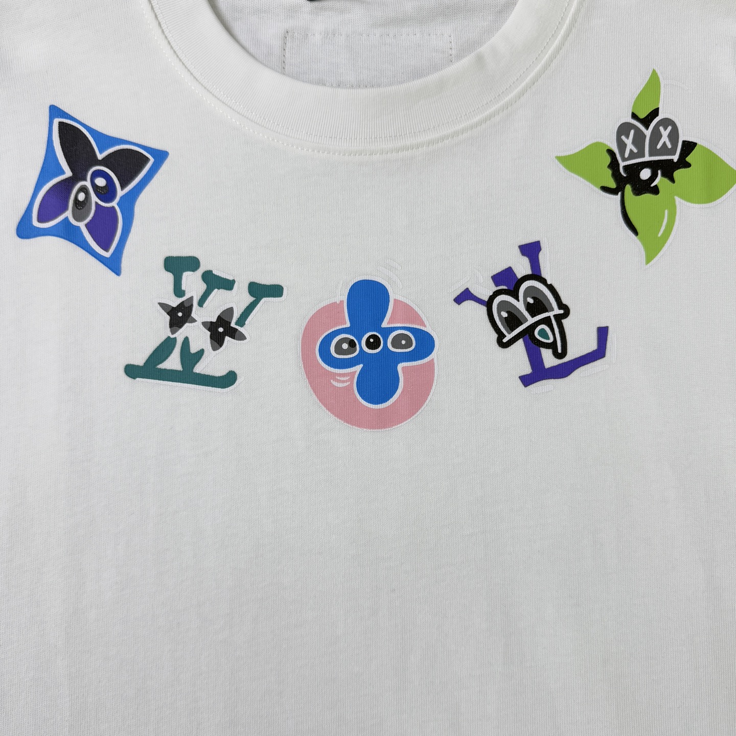 Louis Vuitton LOUIS VUITTON/路易威登LV 2025新款卡通logo项链印花短袖圆领T恤
