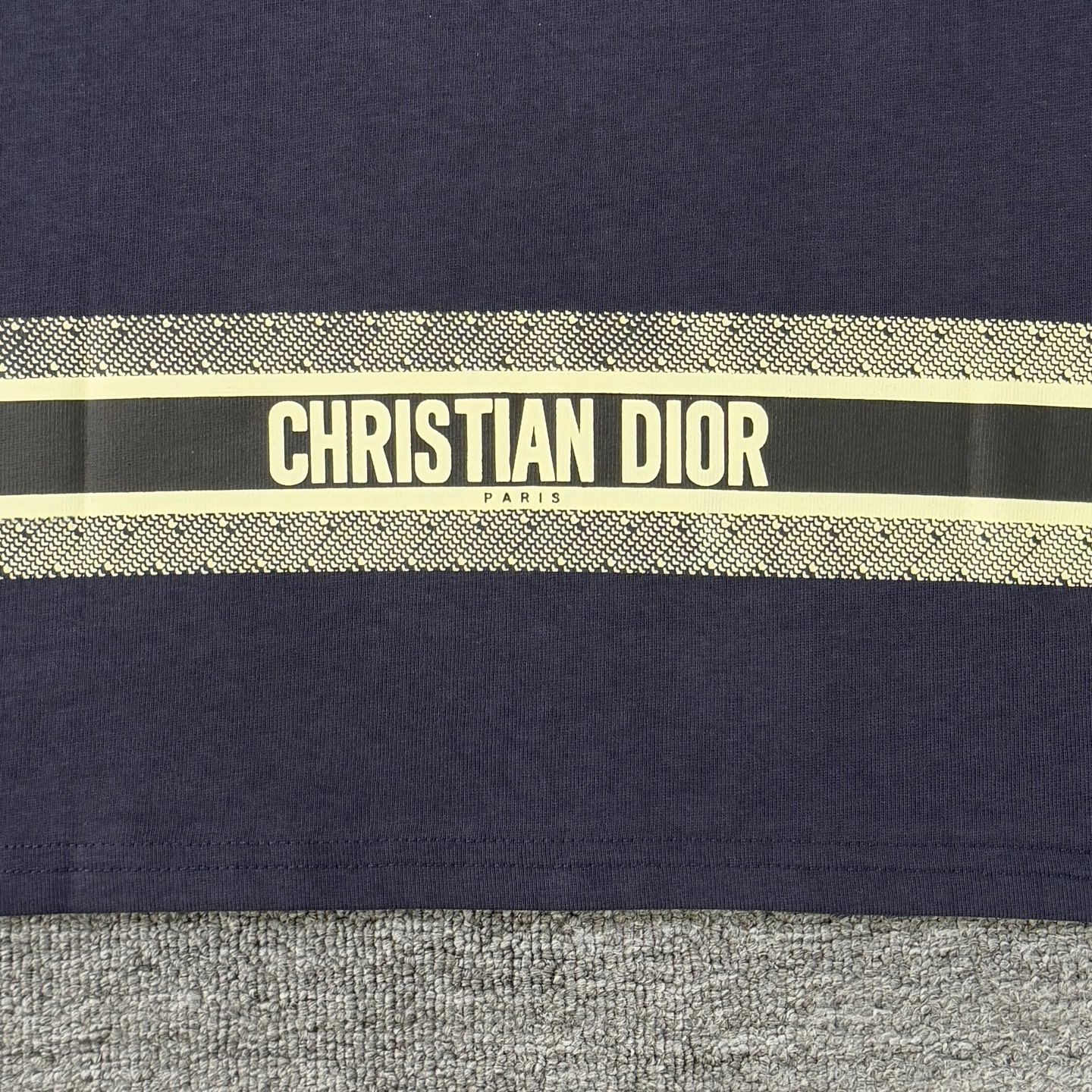 Dior Dior 迪奥2025新款 胸前贴布口袋后背条纹印花短袖T恤