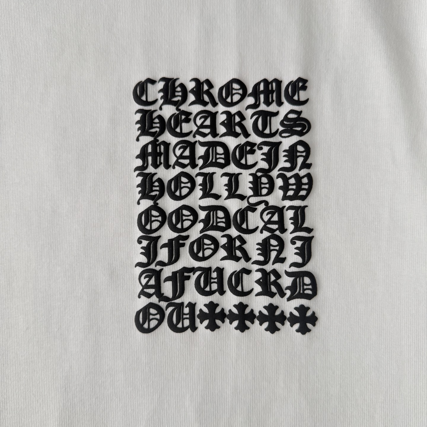 Chrome Hearts Chrome Hearts克罗心26ss新款重工做旧多元素logo短袖圆领T恤