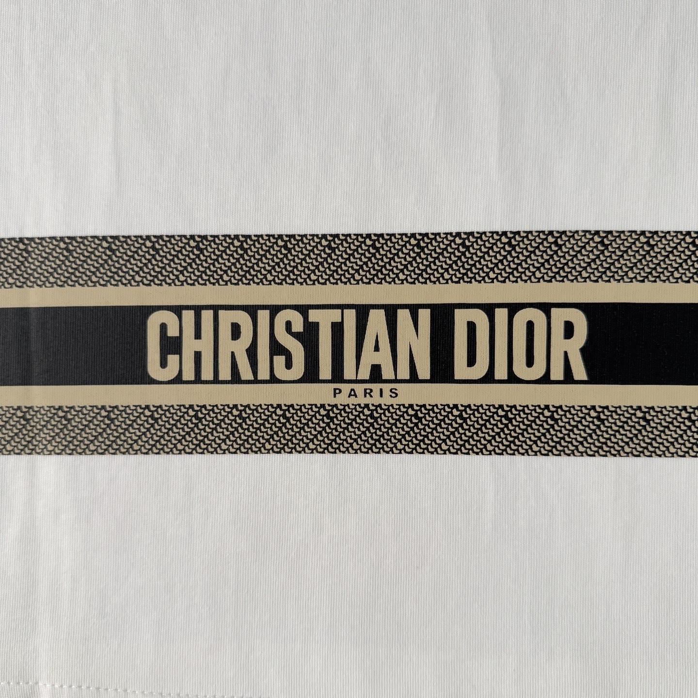 Dior Dior 迪奥胸前 提花贴布口袋 后背条纹印花短袖T恤