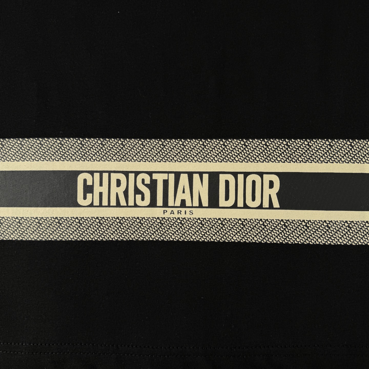 Dior Dior 迪奥胸前 提花贴布口袋 后背条纹印花短袖T恤