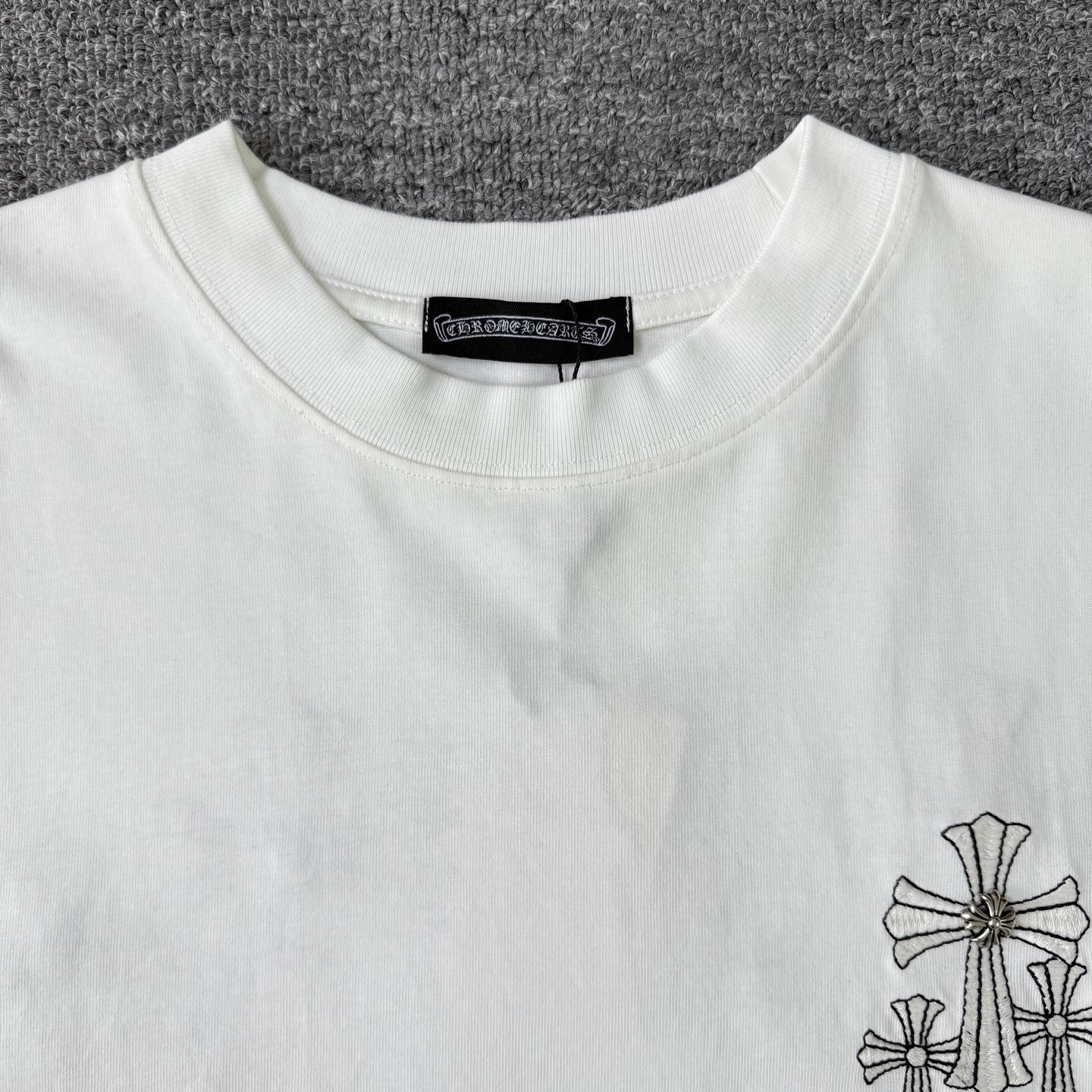 Chrome Hearts Chrome hearts克罗心CH26ss光变线刺绣重工短袖圆领T恤