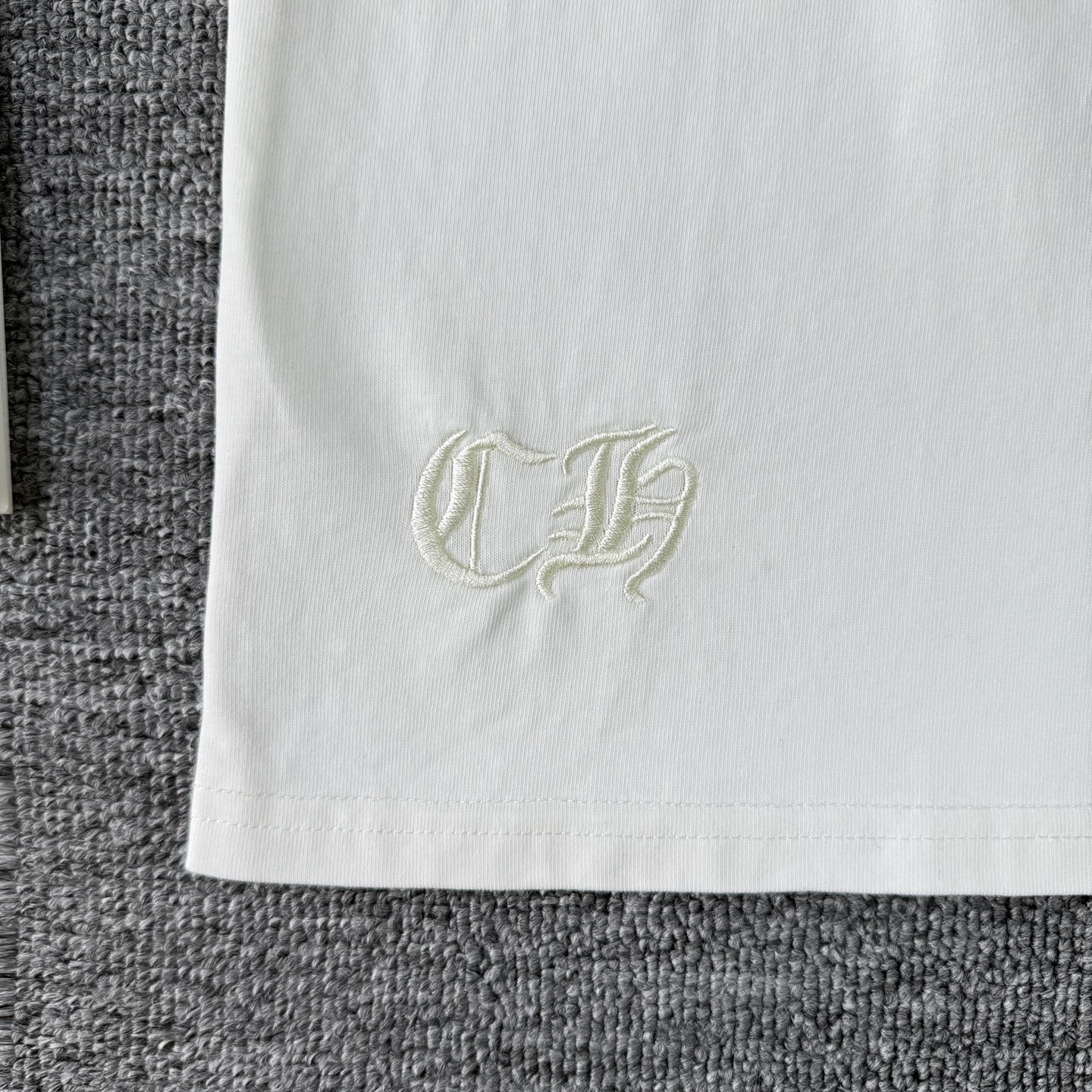Chrome Hearts Chrome hearts克罗心CH26ss光变线刺绣重工短袖圆领T恤