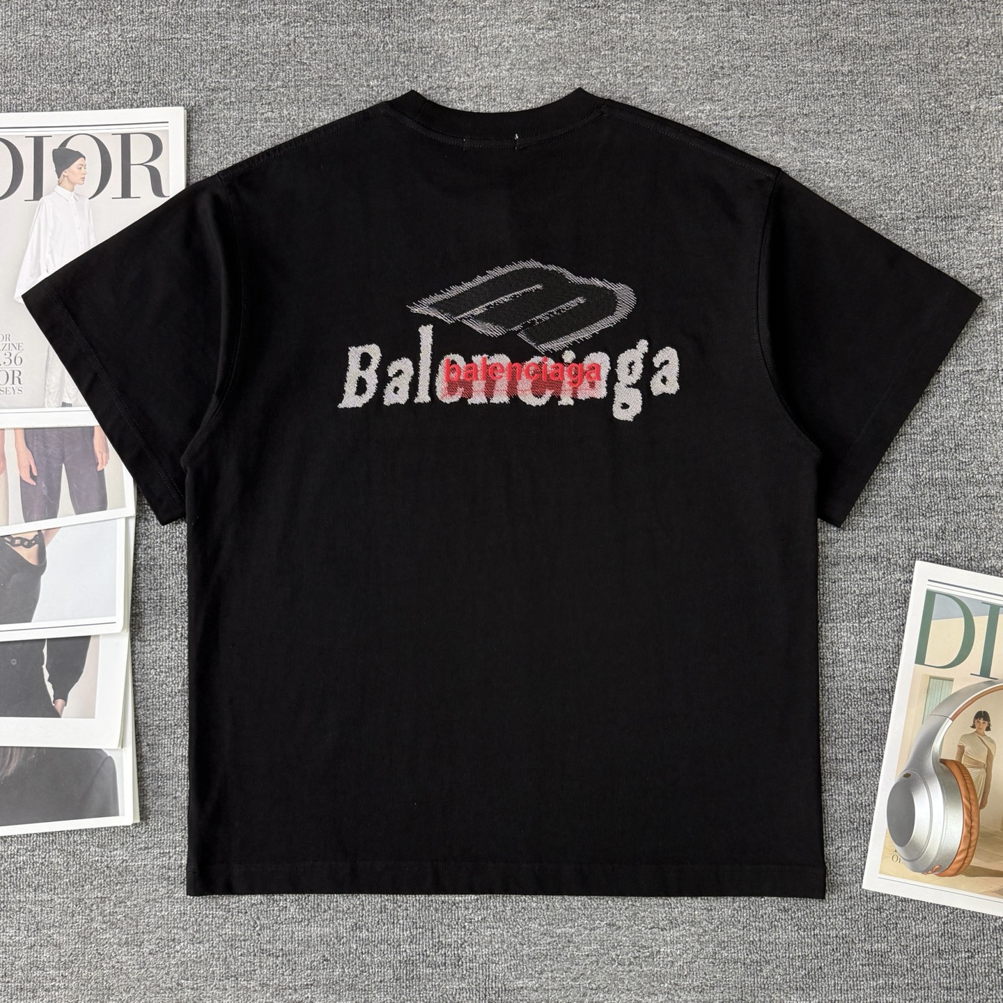 Balenciaga 巴黎世家Balenciaga26ss新款重工刺绣字母短袖圆领T恤