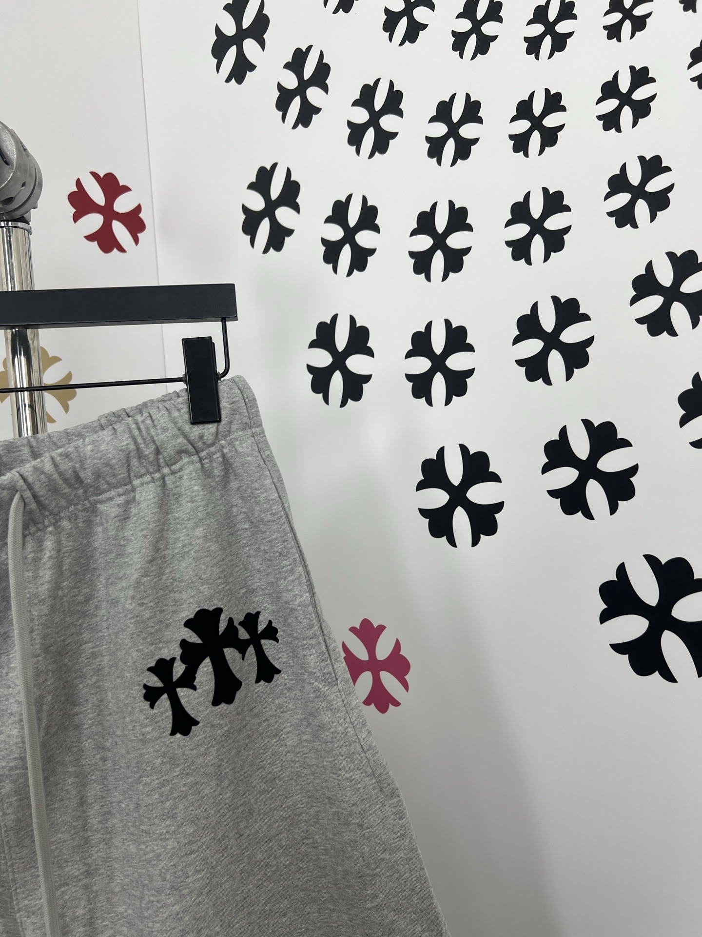 CH Chrome Hearts Flocked Logo Sheep Leather Label Shorts - Perfect Replica 4 i1748927824708 1939 0 2