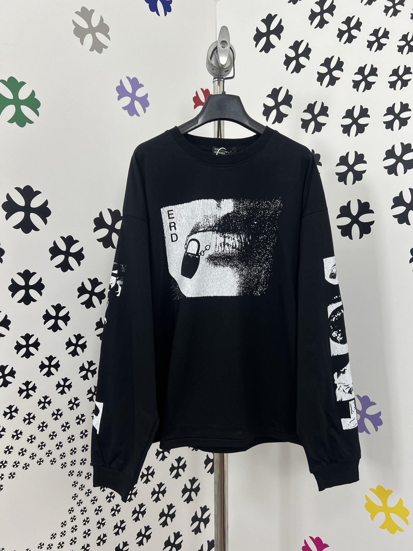 ERD Enfants Riches Deprimes Printed Long Sleeve Shirt – Washed Black