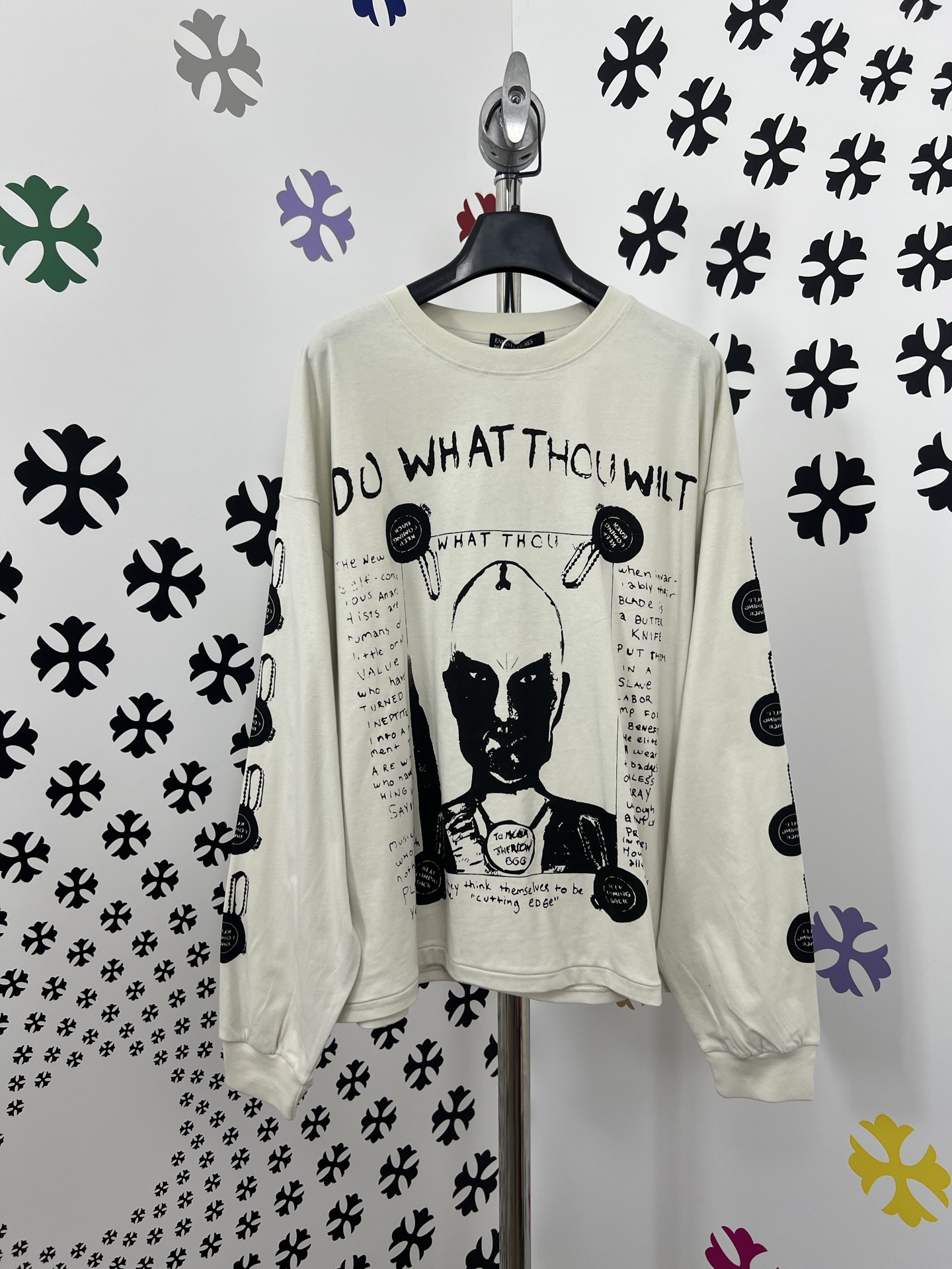 ERD Enfants Riches Deprimes Graphic Print Long Sleeve T-Shirt – Washed Black