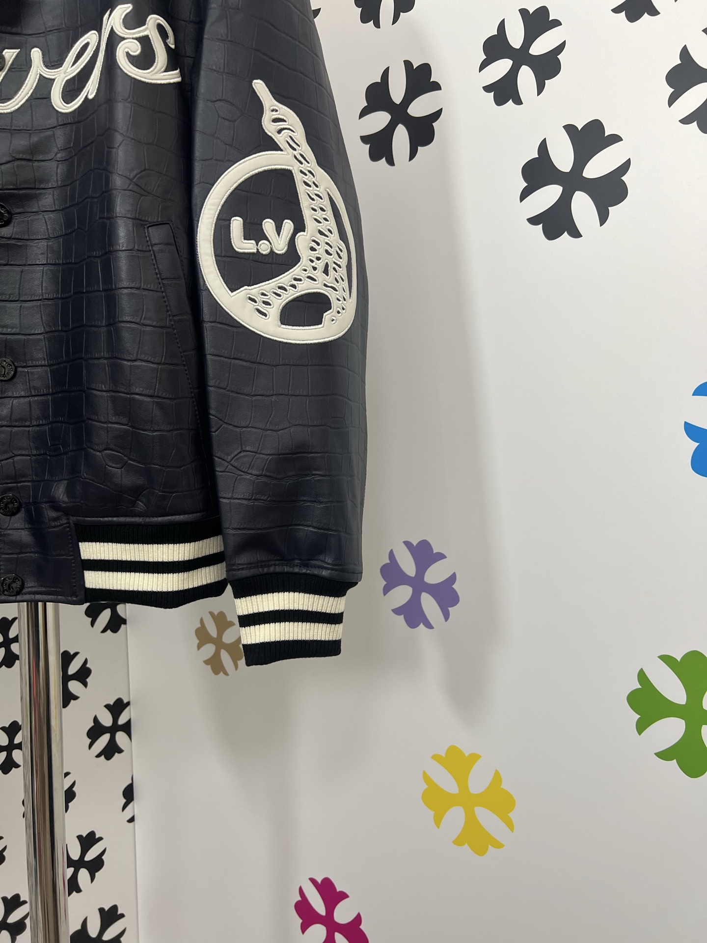Luxury Crocodile Embossed Leather Jacket with Heavy Embroidery - Premium Quality 7 i1751707029859 1381 0 5