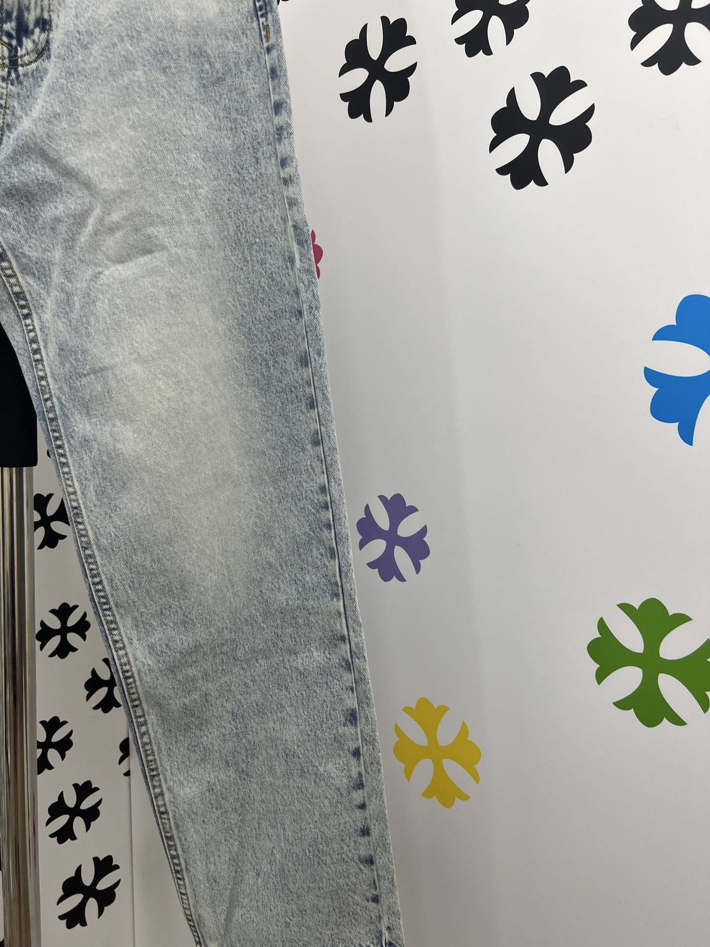 Chrome Hearts Jeans: 925 Silver, Cross Patchwork, Washed Denim - Sizes 28-38 7 i1752498071343 9415 0 5