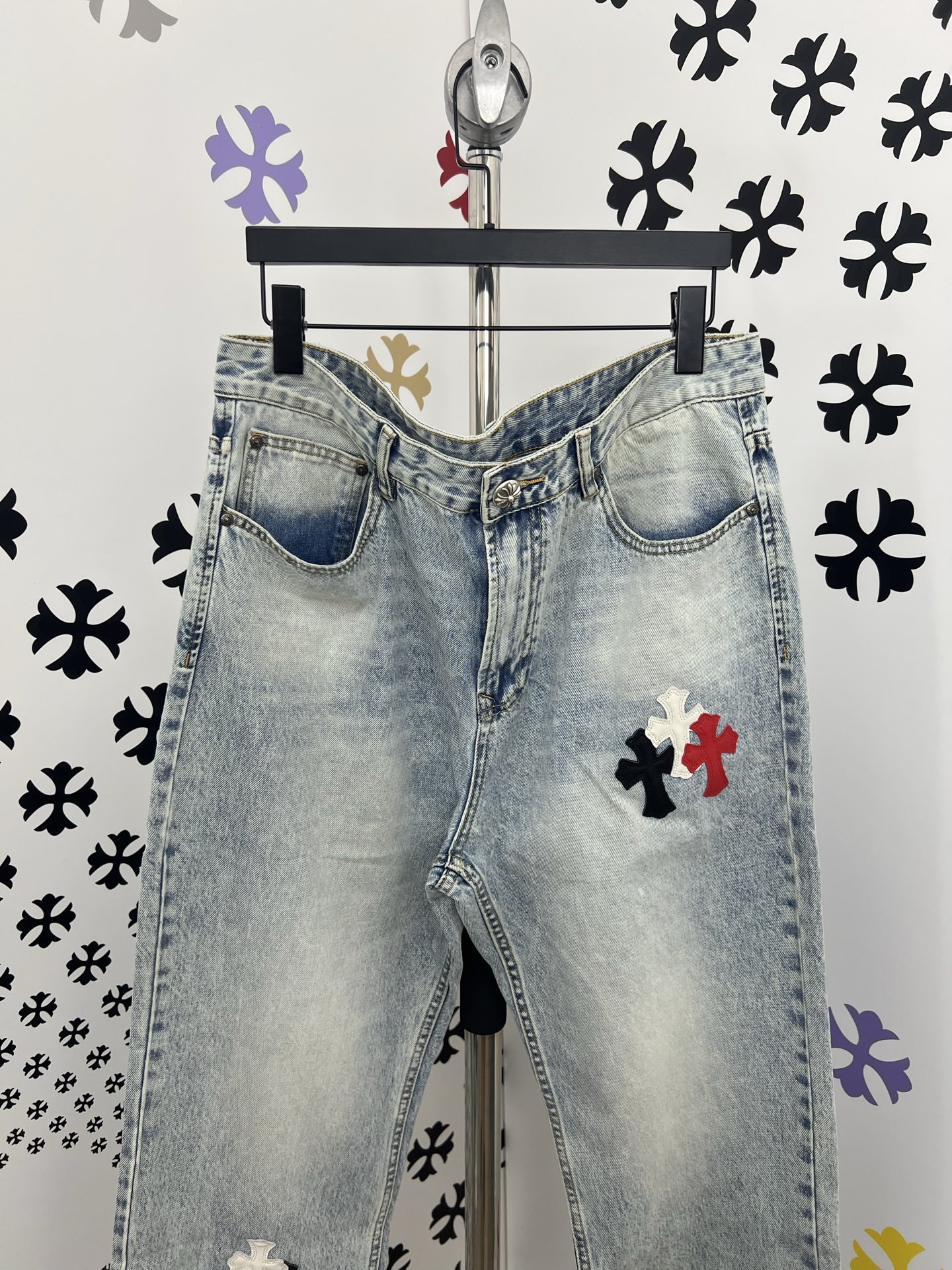 Chrome Hearts Cross Patch Denim Jeans - Premium Quality, Perfect Fit 5 i1752498123643 7761 0 3