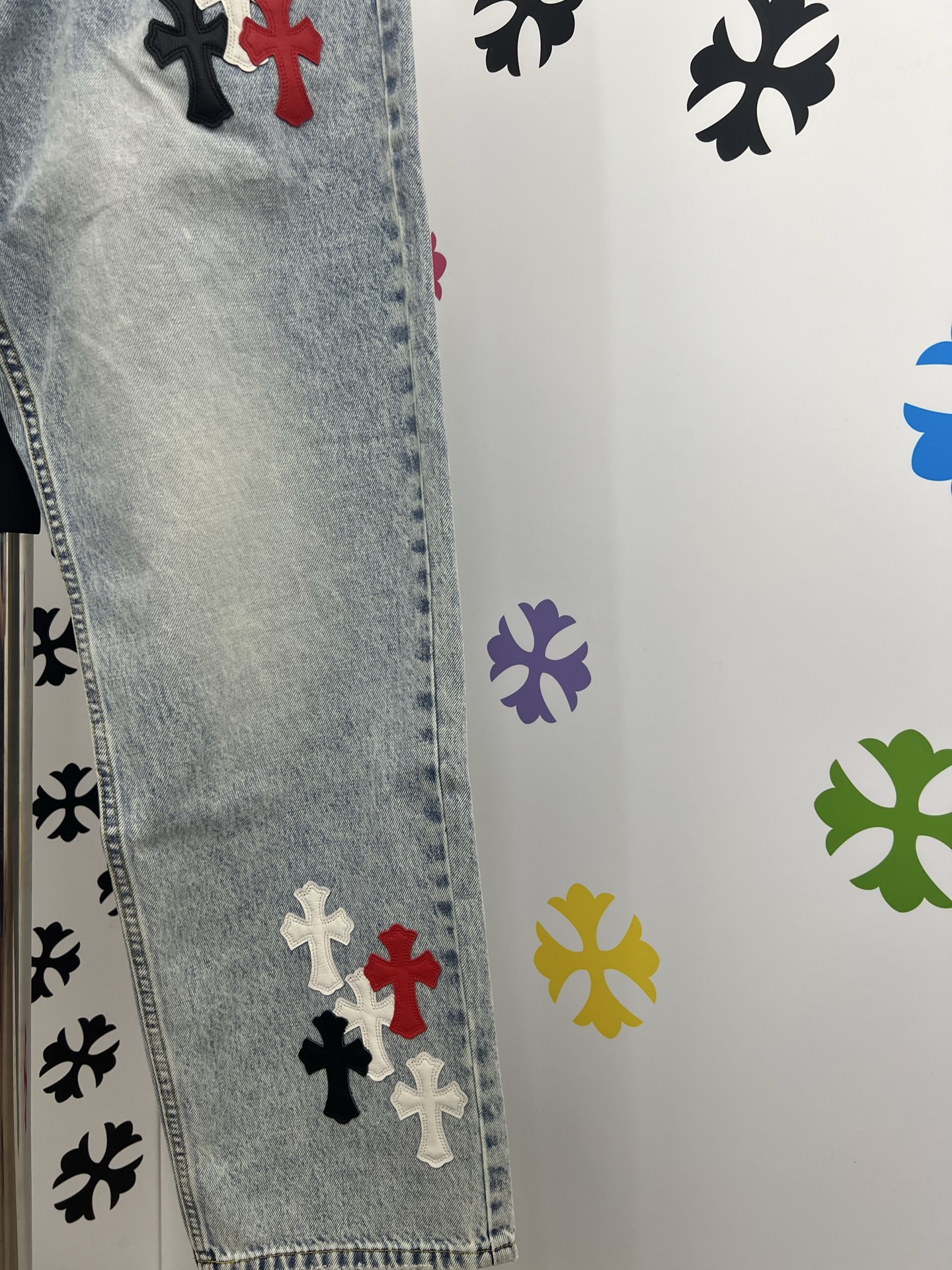 Chrome Hearts Cross Patch Denim Jeans - Premium Quality, Perfect Fit 7 i1752498123827 1407 0 5