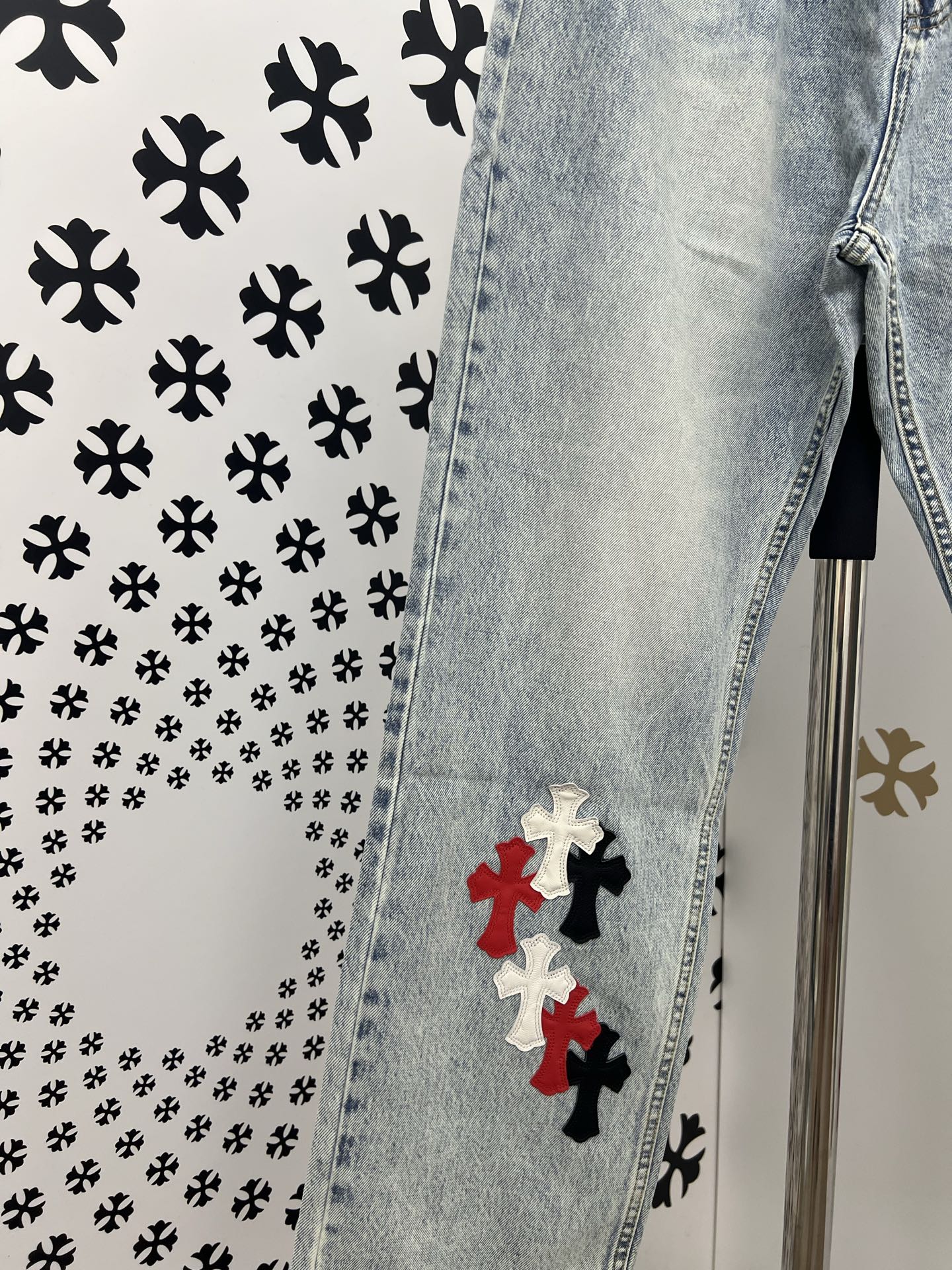 Chrome Hearts Cross Patch Denim Jeans - Premium Quality, Perfect Fit 6 i1752498126957 1213 0 4