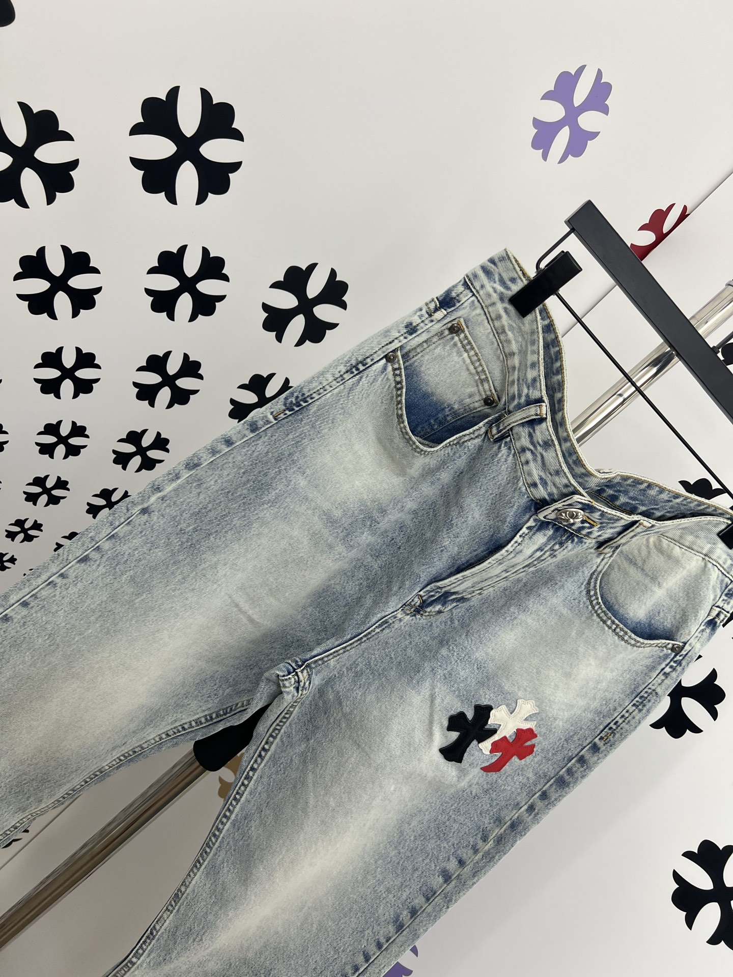 Chrome Hearts Cross Patch Denim Jeans - Premium Quality, Perfect Fit 8 i1752498127054 4974 0 6