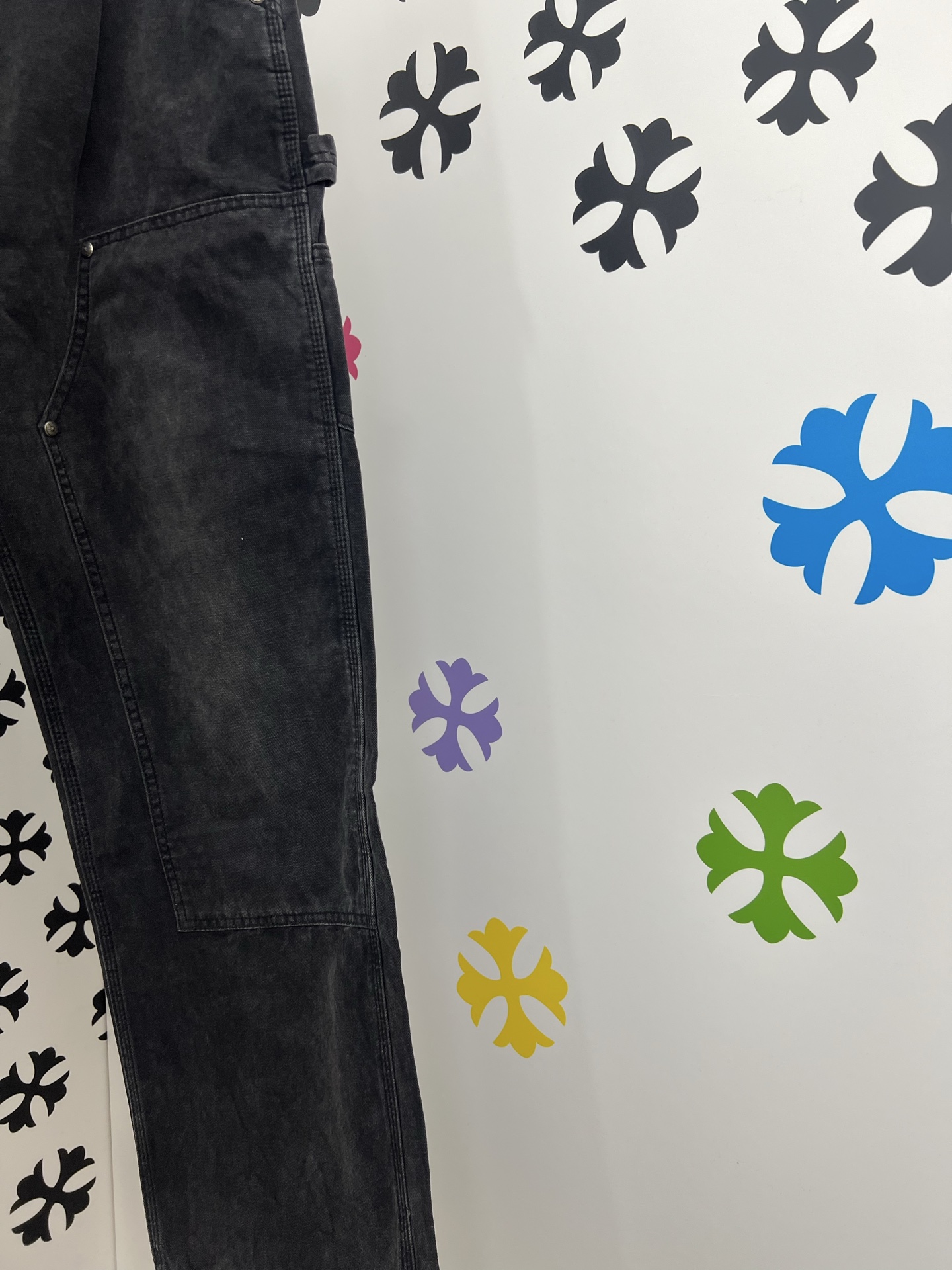 Chrome Hearts Jeans: Cross Patchwork, 925 Silver Buckle, Washed Denim - 2025 7 i1752498166829 8824 0 5