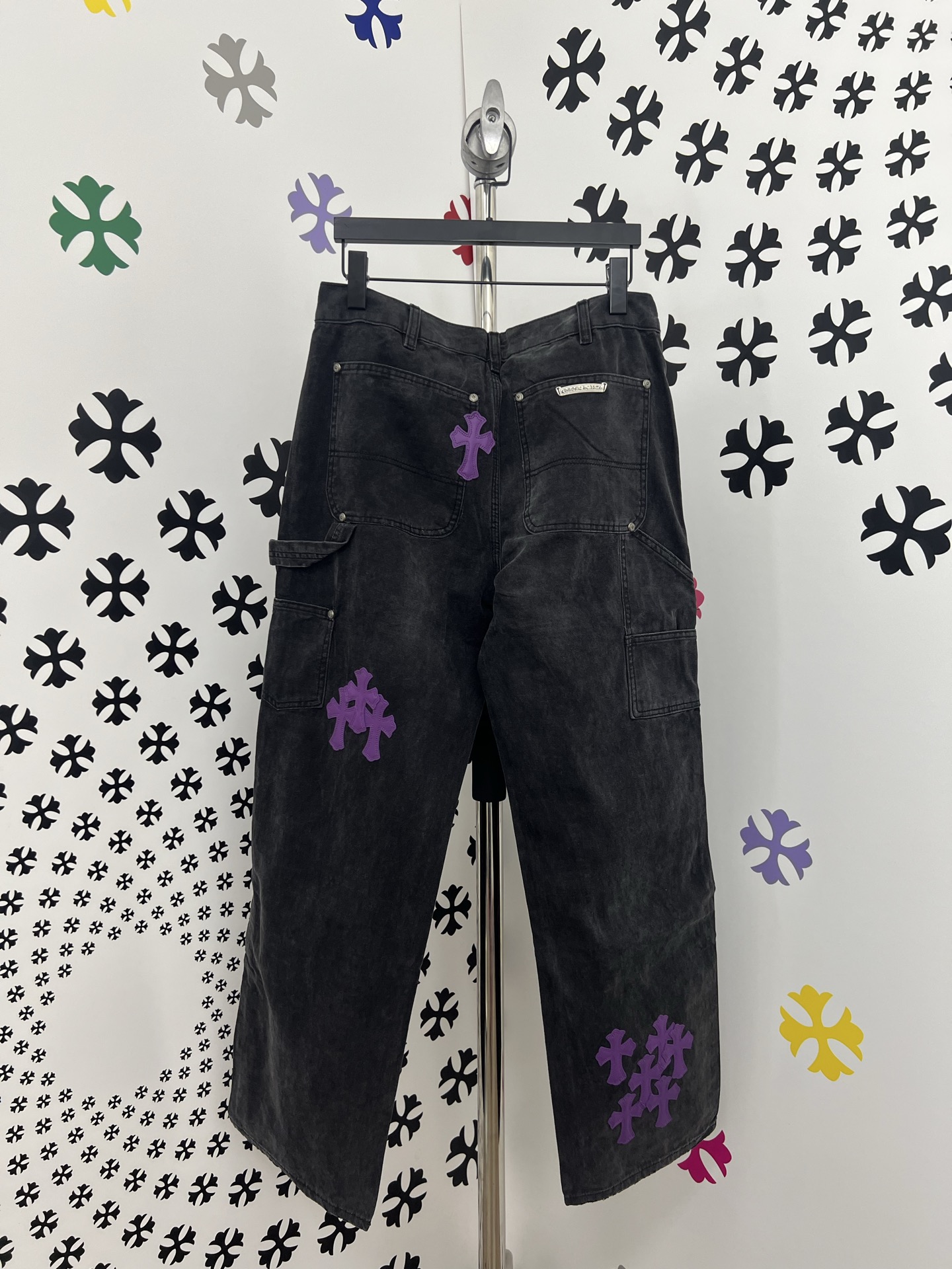 Chrome Hearts Jeans: Cross Patchwork, 925 Silver Buckle, Washed Denim - 2025 9 i1752498168699 9106 0 7