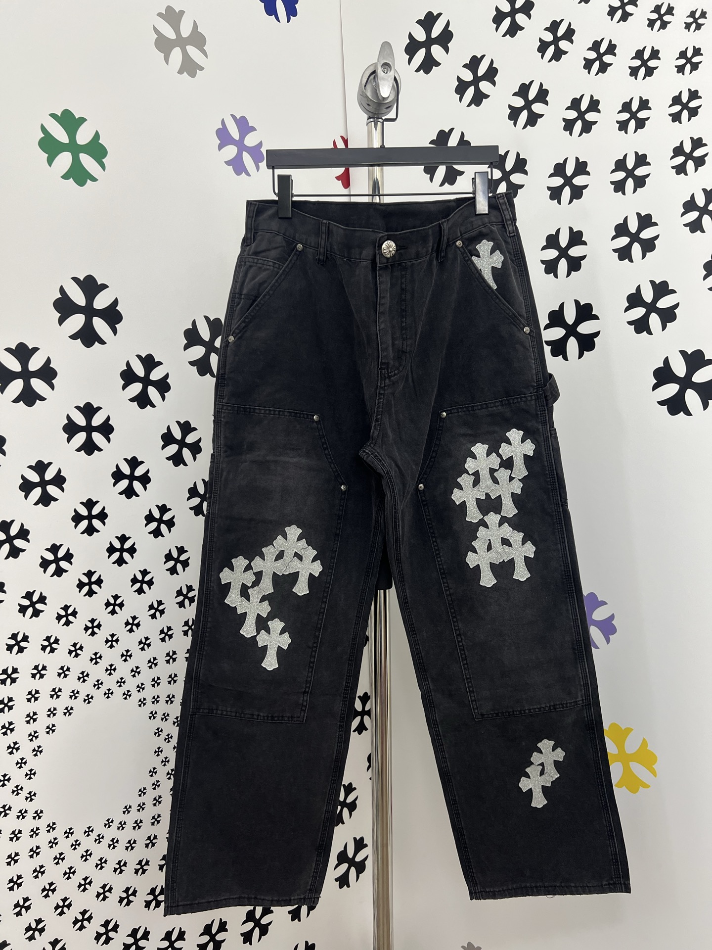 Chrome Hearts Patchwork Cross Denim Jeans - Premium Quality, Perfect Fit 2 i1752498207467 4458 0 0