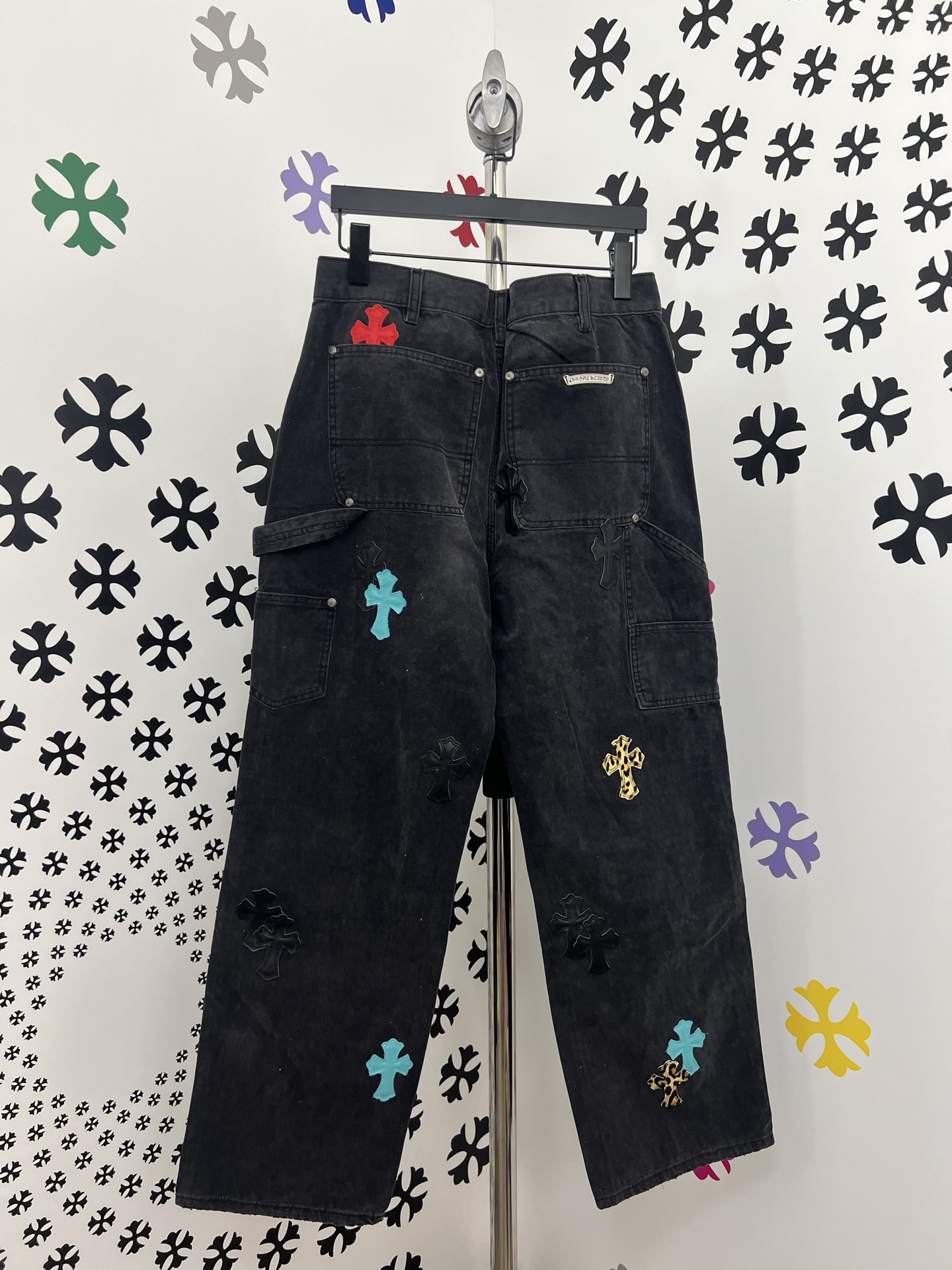 CH Chrome Hearts Cross Patchwork Jeans - Premium Denim, Silver Accents 9 i1753780760655 3774 0 7