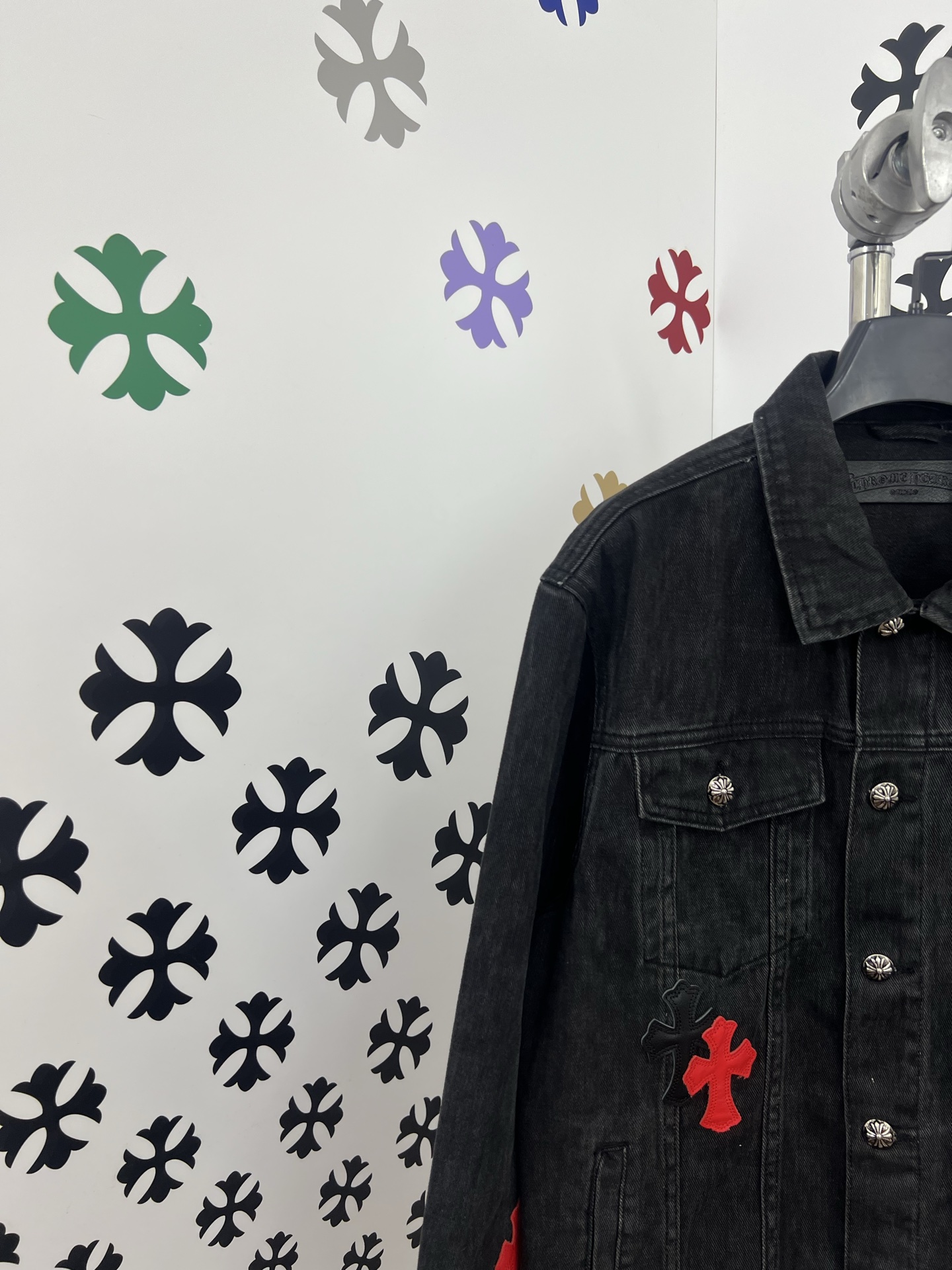 CH Chrome Hearts Multicolor Cross Denim Jacket - Perfect Fit & Detailing 3 i1754028739141 3636 0 1