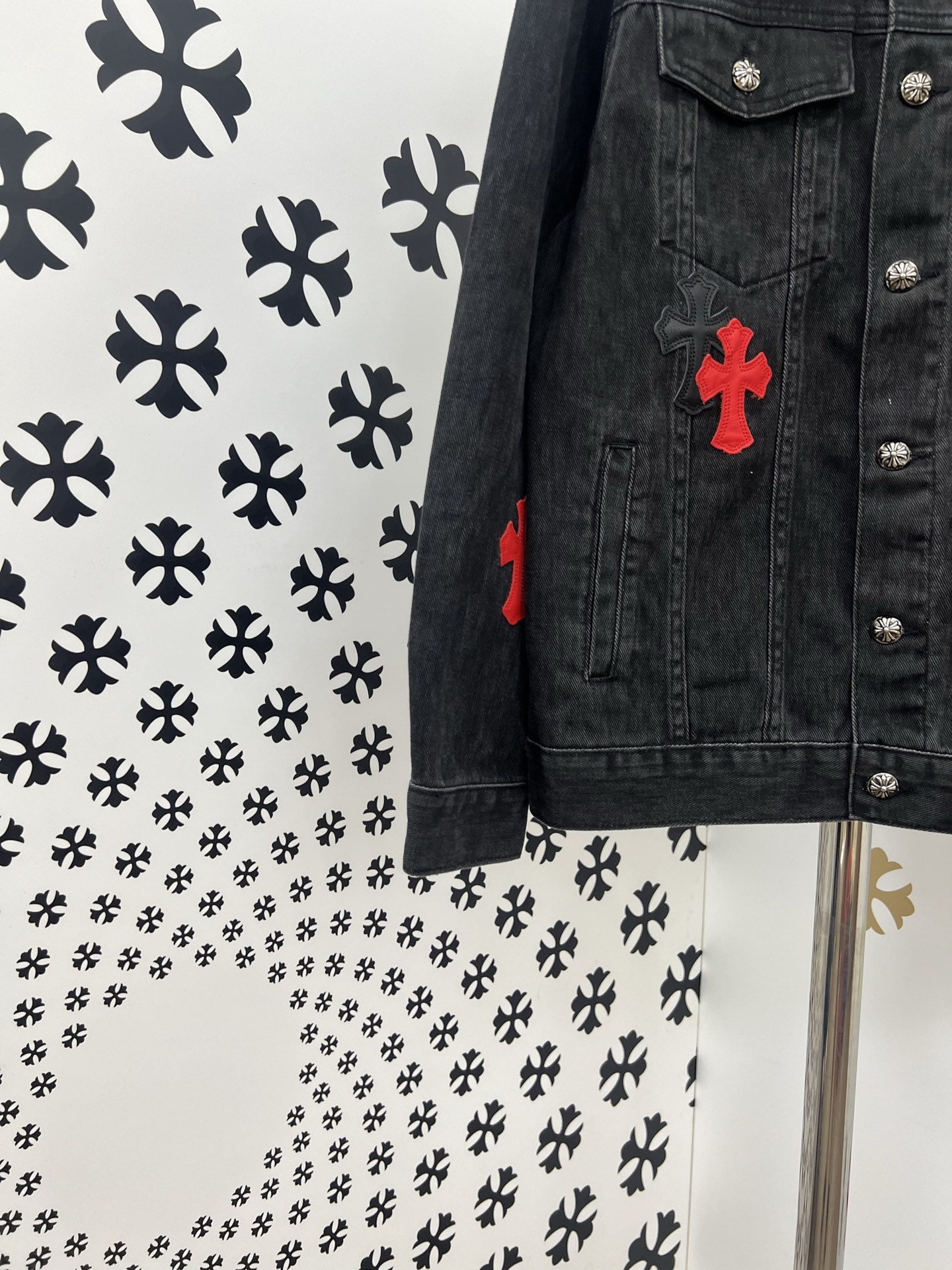 CH Chrome Hearts Multicolor Cross Denim Jacket - Perfect Fit & Detailing 6 i1754028739193 5313 0 4