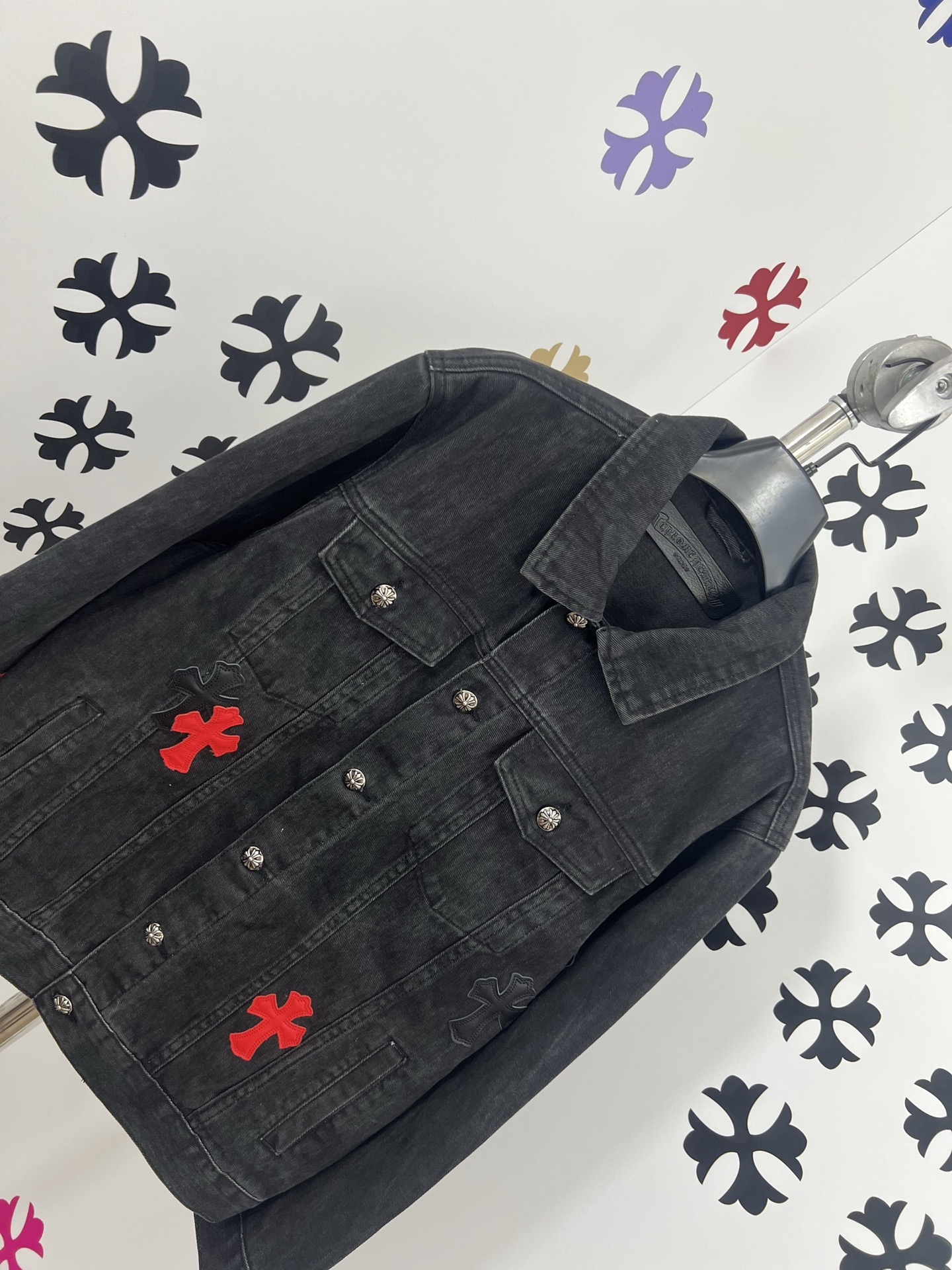 CH Chrome Hearts Multicolor Cross Denim Jacket - Perfect Fit & Detailing 8 i1754028740545 5206 0 6