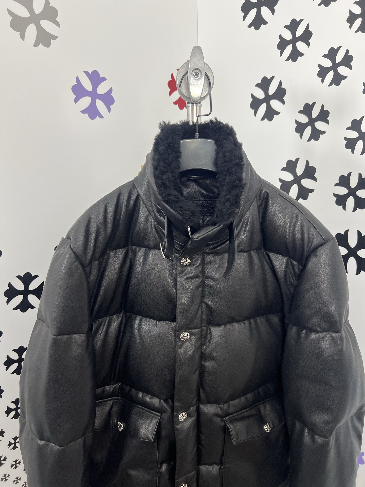 Chrome Hearts Fur Collar Leather Down Jacket - Stylish & Warm - S to 3XL 5 i1755009136401 3672 0 3
