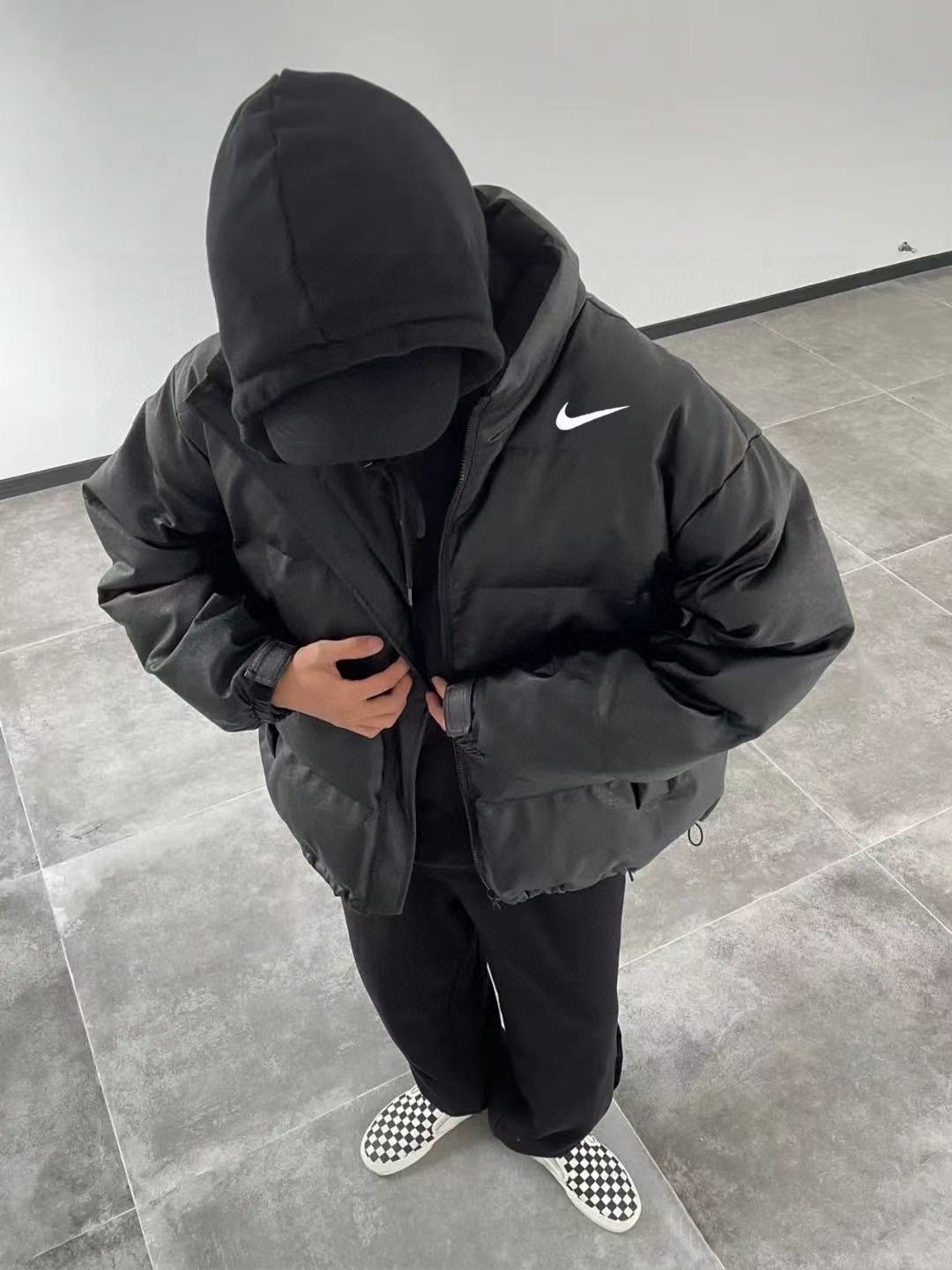 High-Quality Weather-Proof Cotton Coat with PU Leather Details - 图片 2
