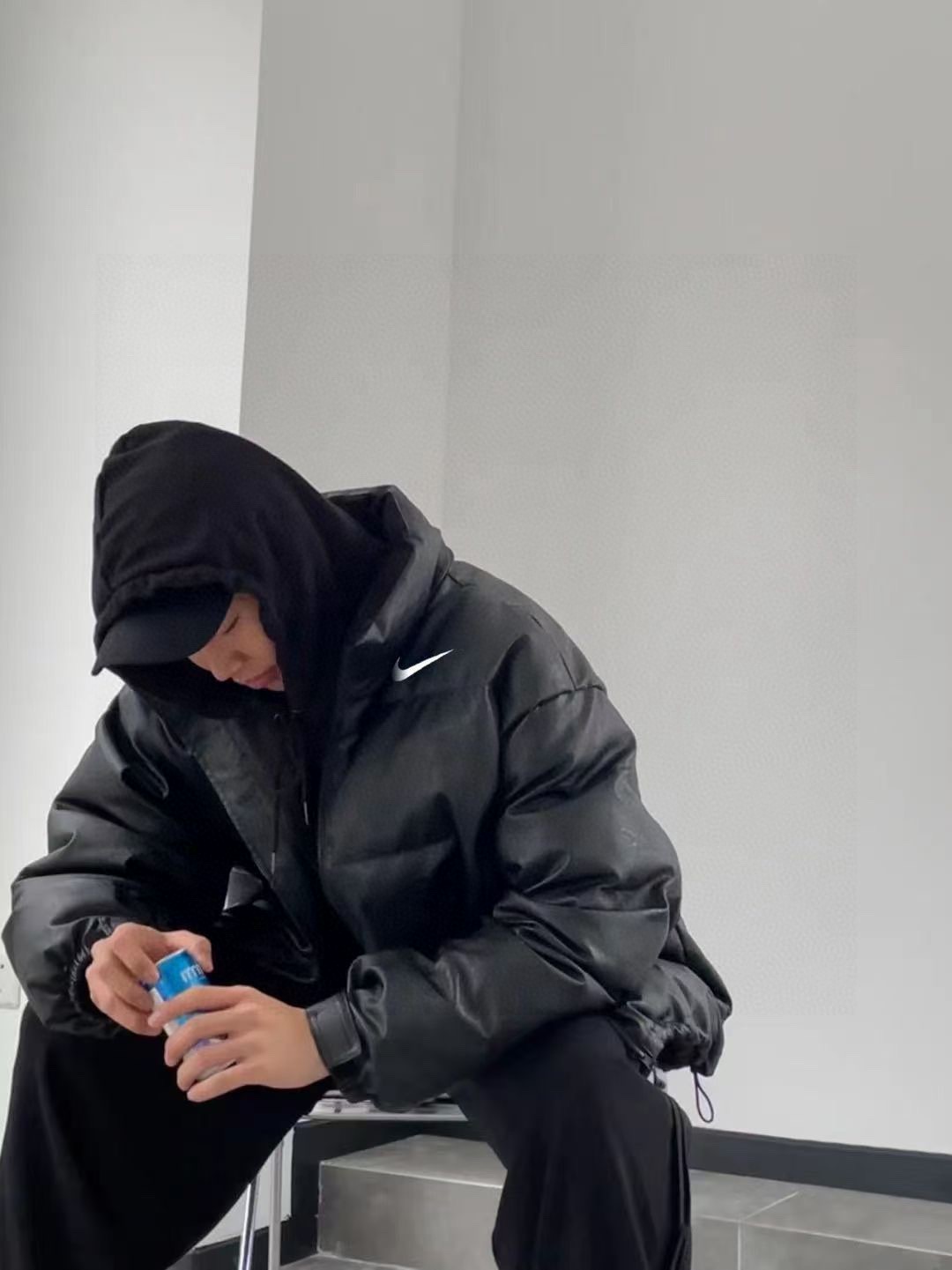 High-Quality Weather-Proof Cotton Coat with PU Leather Details - 图片 3