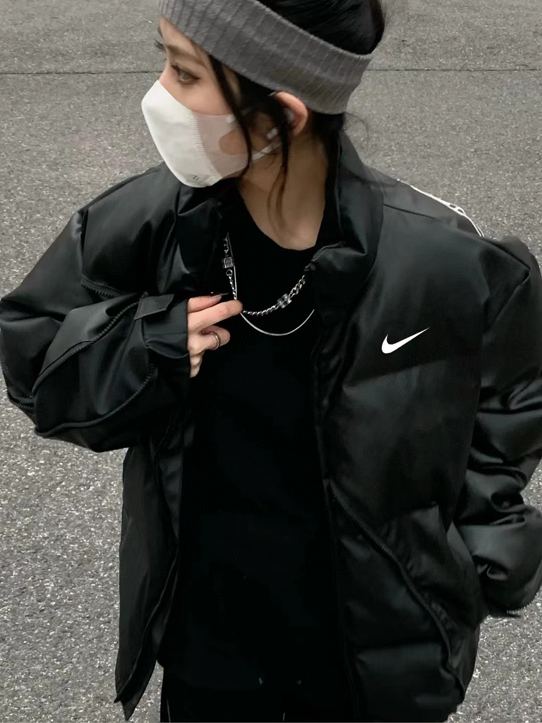 High-Quality Weather-Proof Cotton Coat with PU Leather Details - 图片 4
