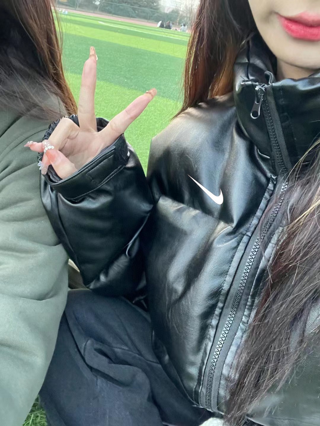 High-Quality Weather-Proof Cotton Coat with PU Leather Details - 图片 6