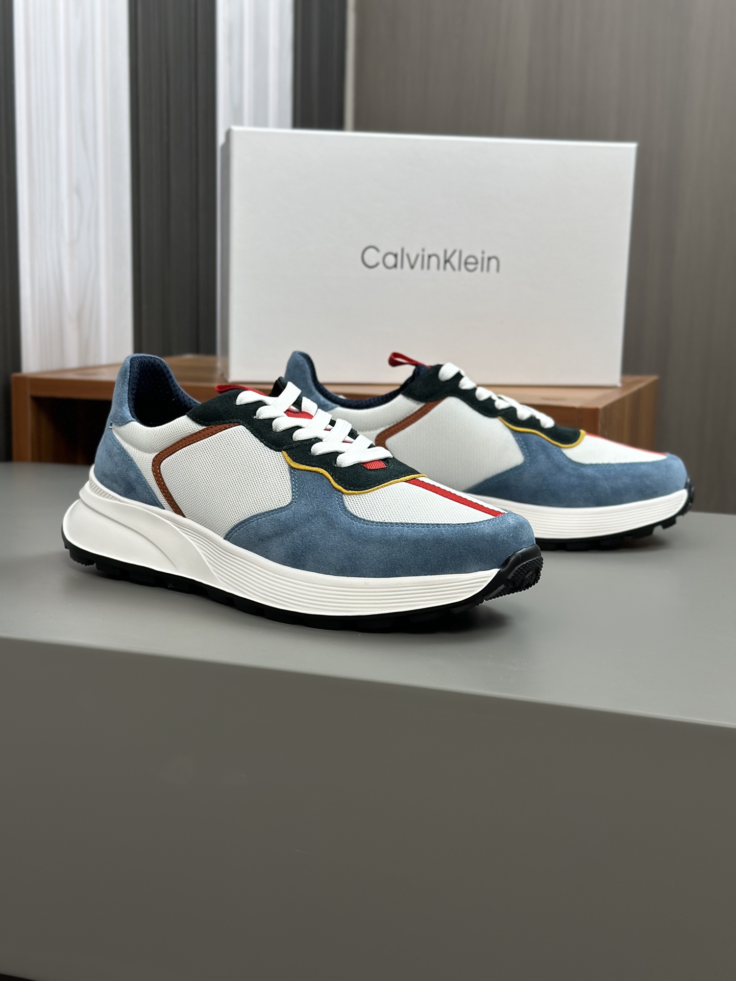 [Calvin Klein] Calvin Klein (CK) P410 - Calidad de gama alta Original único - Exterior: Piel de bece