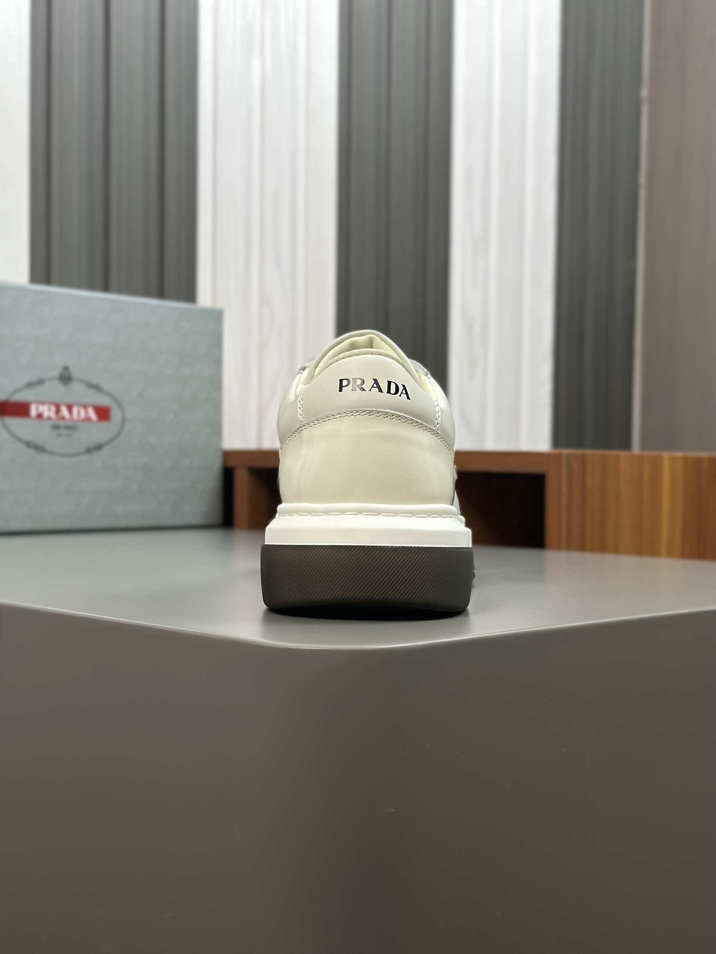 alta calidad [PRADA] zapatillas de deporte de los hombres de la calle fritos nueva llegada, contador