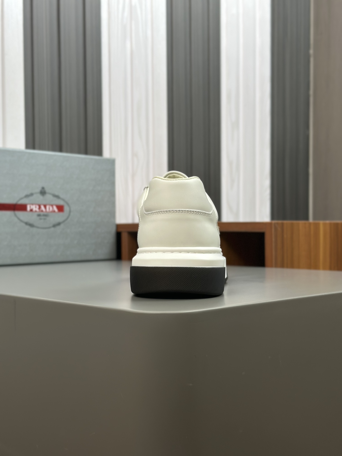 alta calidad [PRADA] zapatillas de deporte de los hombres de la calle fritos nueva llegada, contador