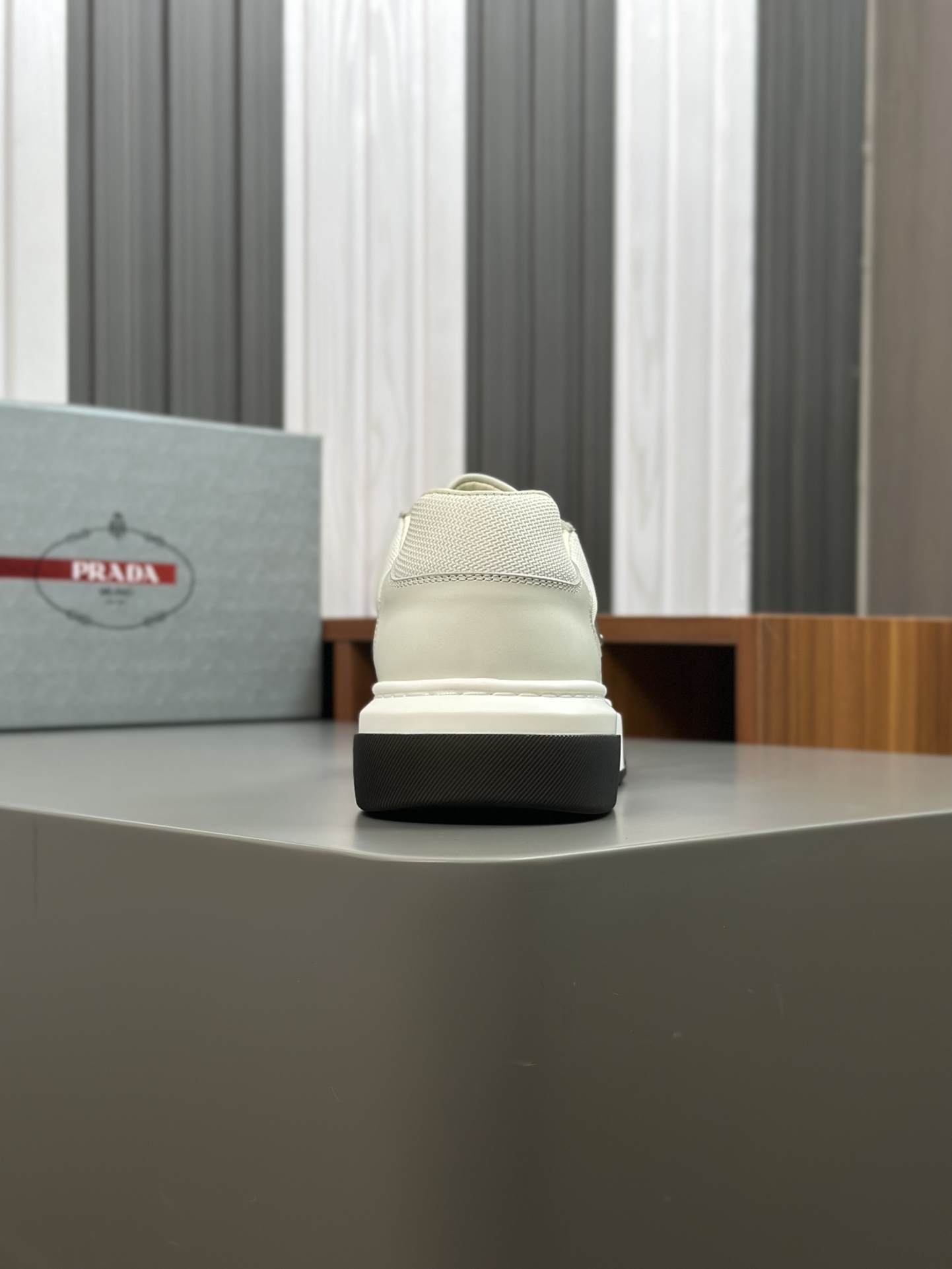 alta calidad [PRADA] zapatillas de deporte de los hombres de la calle fritos nueva llegada, contador