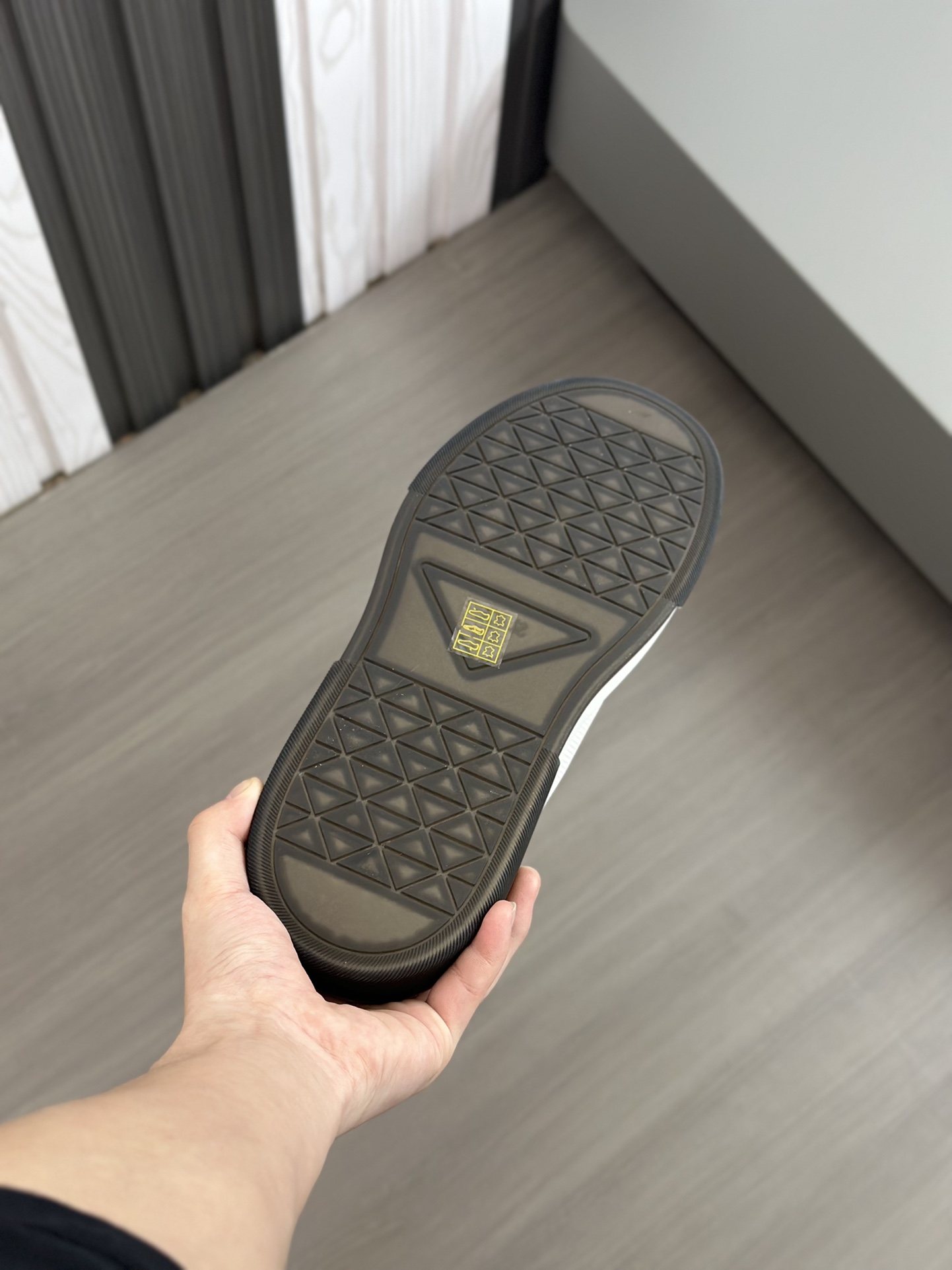 alta calidad [PRADA] zapatillas de deporte de los hombres de la calle fritos nueva llegada, contador