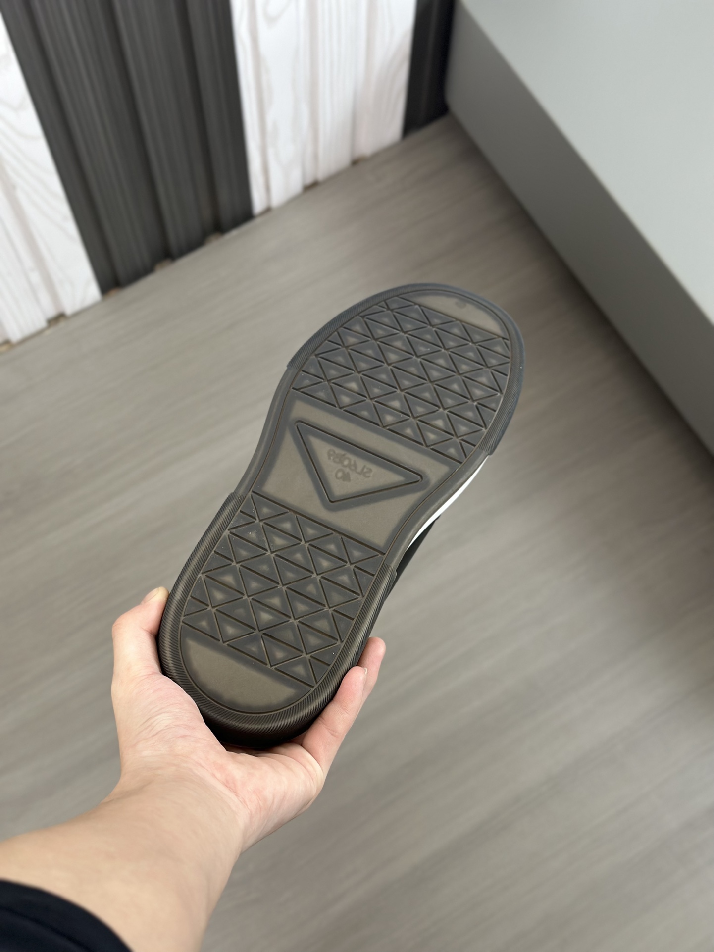 alta calidad [PRADA] zapatillas de deporte de los hombres de la calle fritos nueva llegada, contador