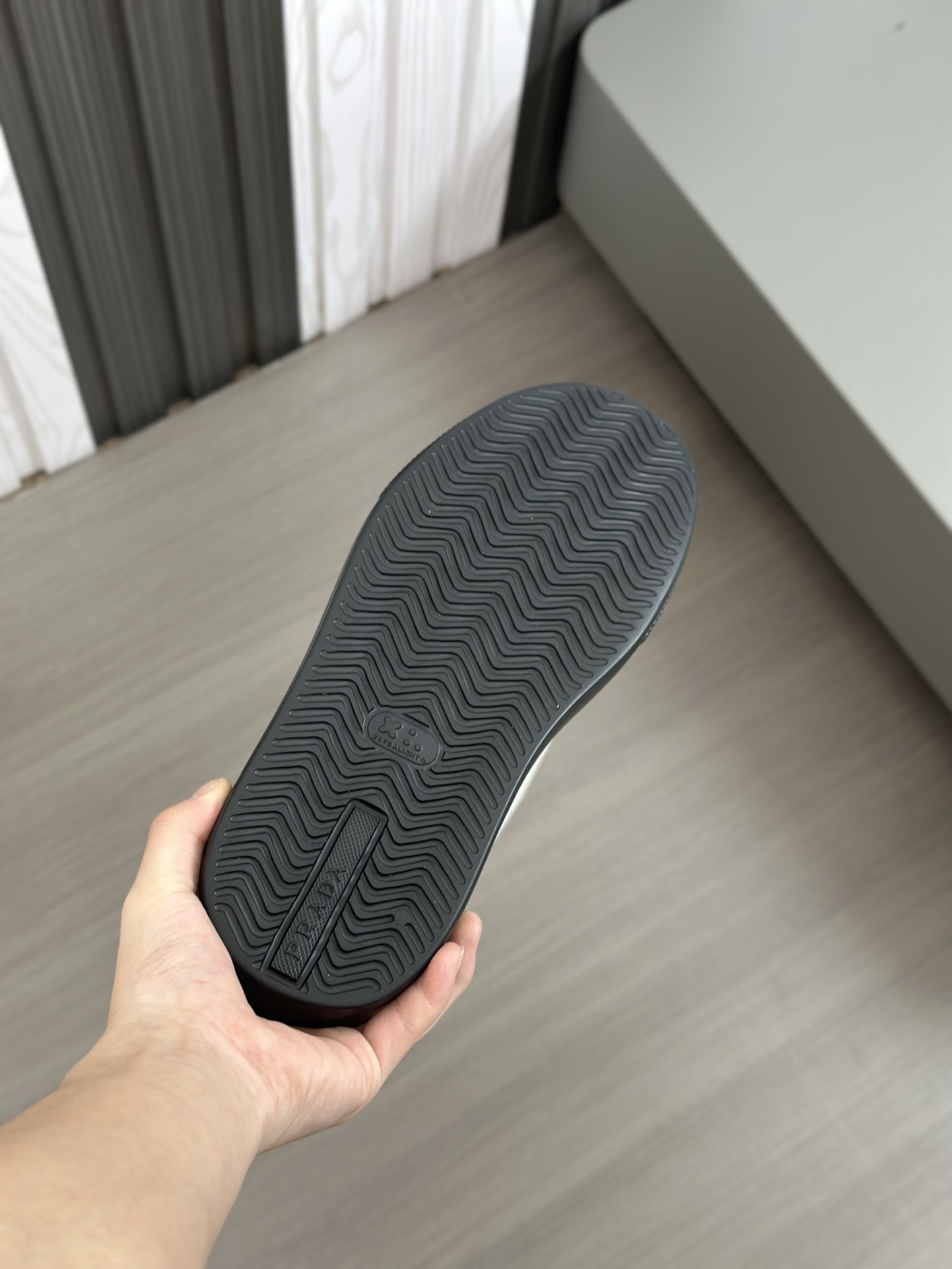 alta calidad [PRADA] zapatillas de deporte de los hombres de la calle fritos nueva llegada, contador