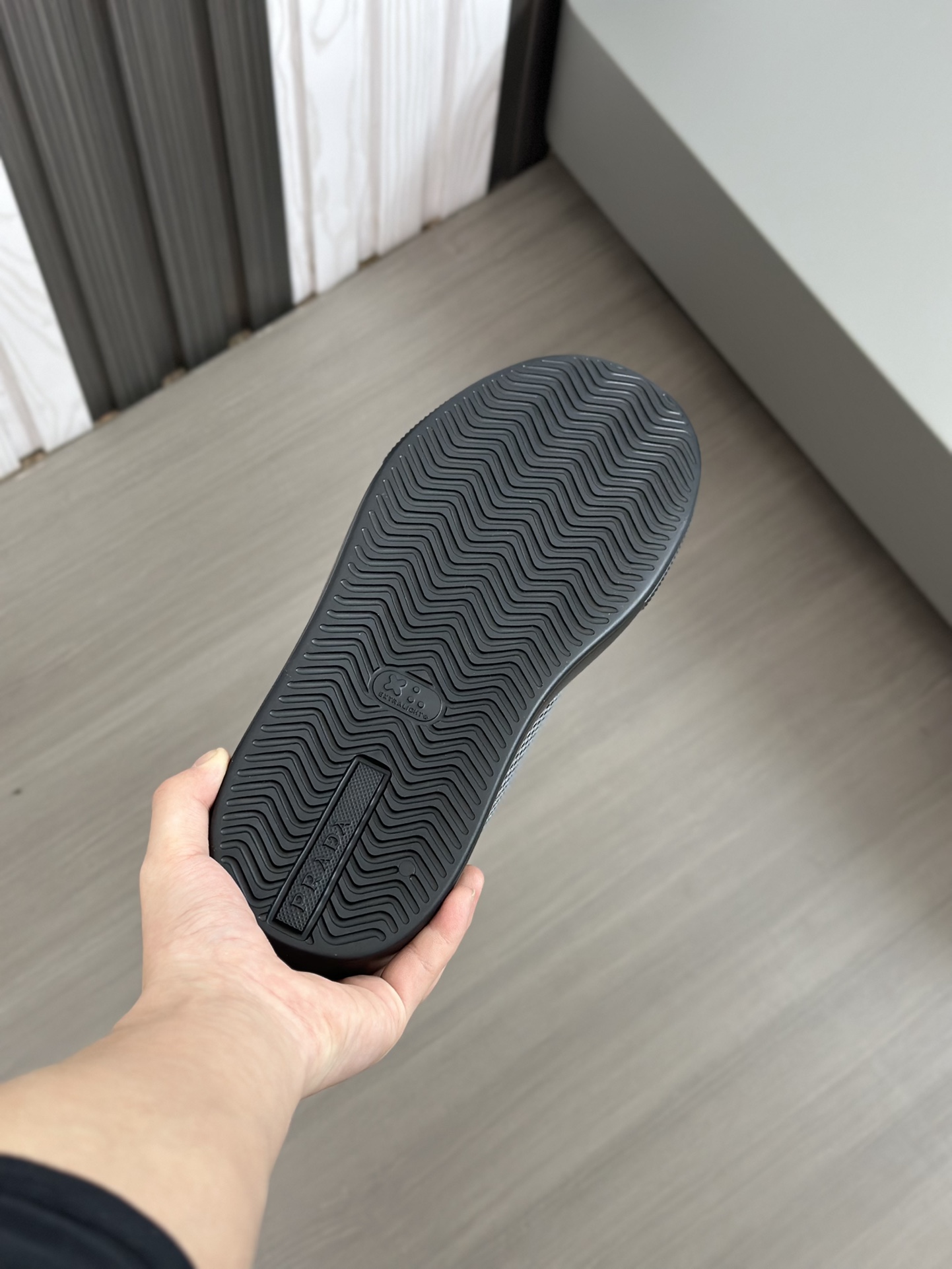 alta calidad [PRADA] zapatillas de deporte de los hombres de la calle fritos nueva llegada, contador