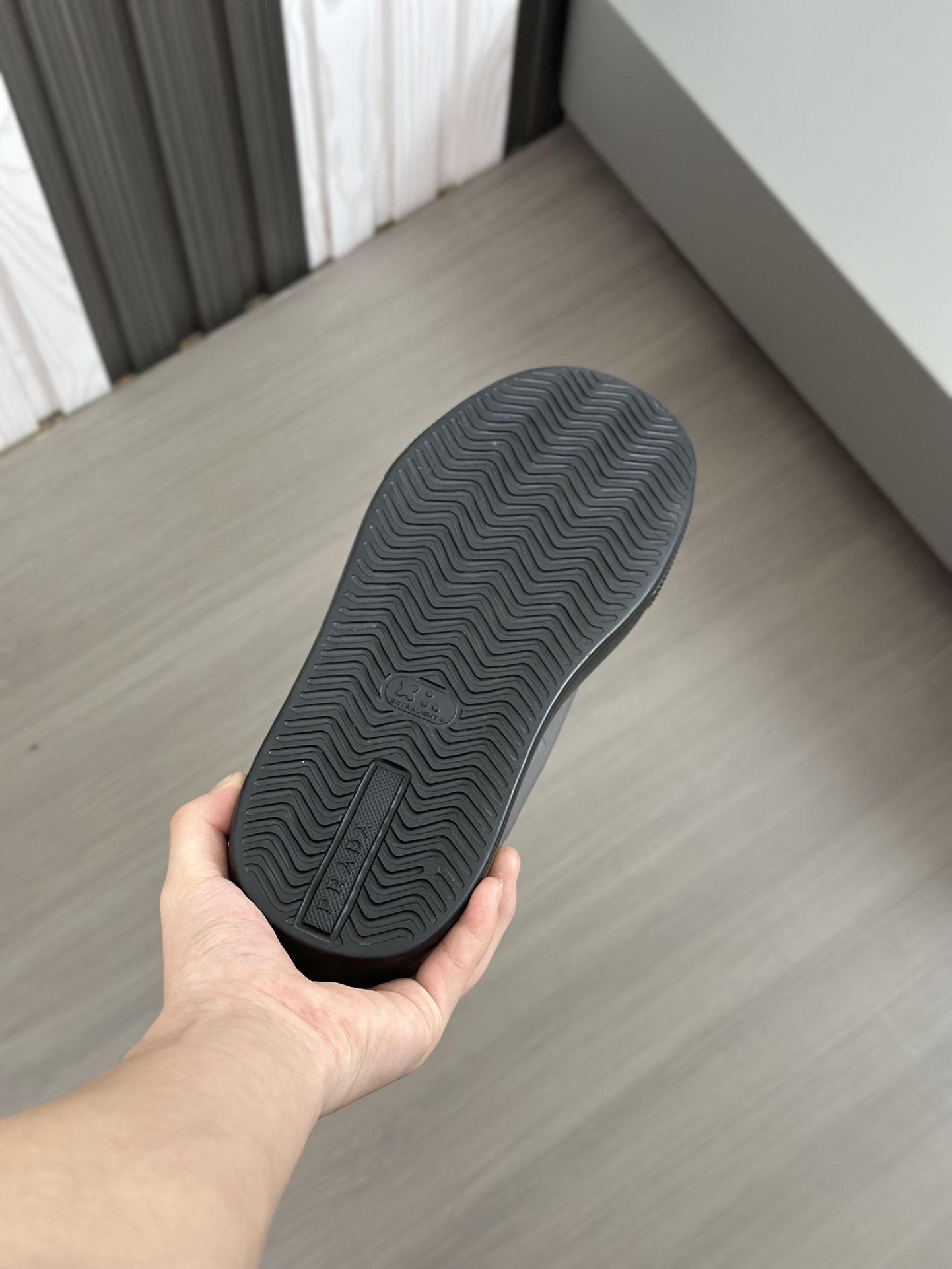 alta calidad [PRADA] zapatillas de deporte de los hombres de la calle fritos nueva llegada, contador