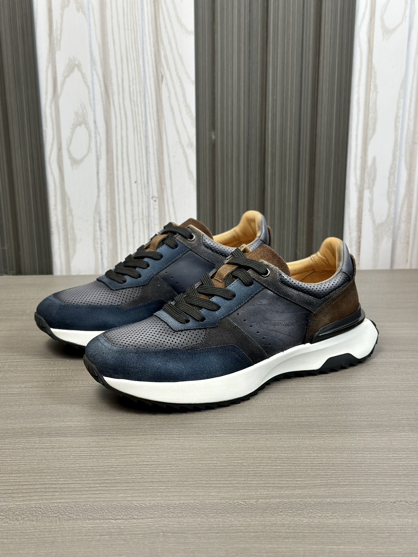 Berlut* Berlut* zapatos casuales de gama alta de los hombres, el último lanzamiento oficial de la pi