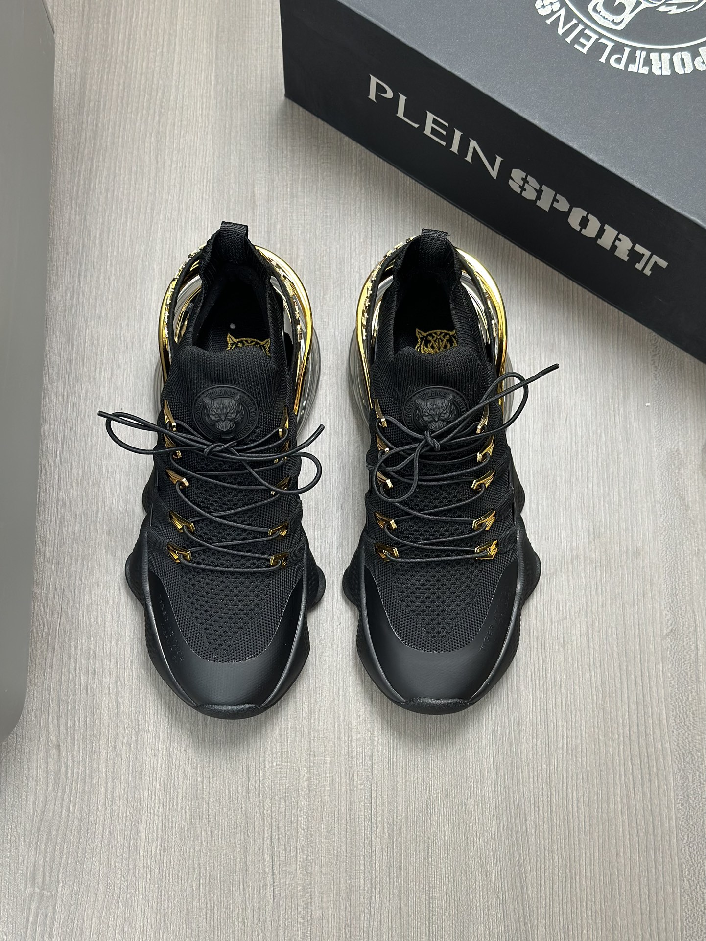 Acheter des répliques
 Philipp Plein Chaussures De Sport épissure Hommes Cuir de vache Le TPU Peu importe