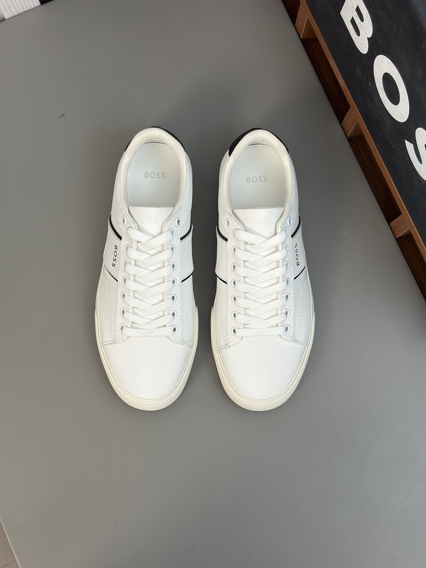 Boss zapatillas de deporte casuales de los hombres, la versión original del molde abierto, capa de l