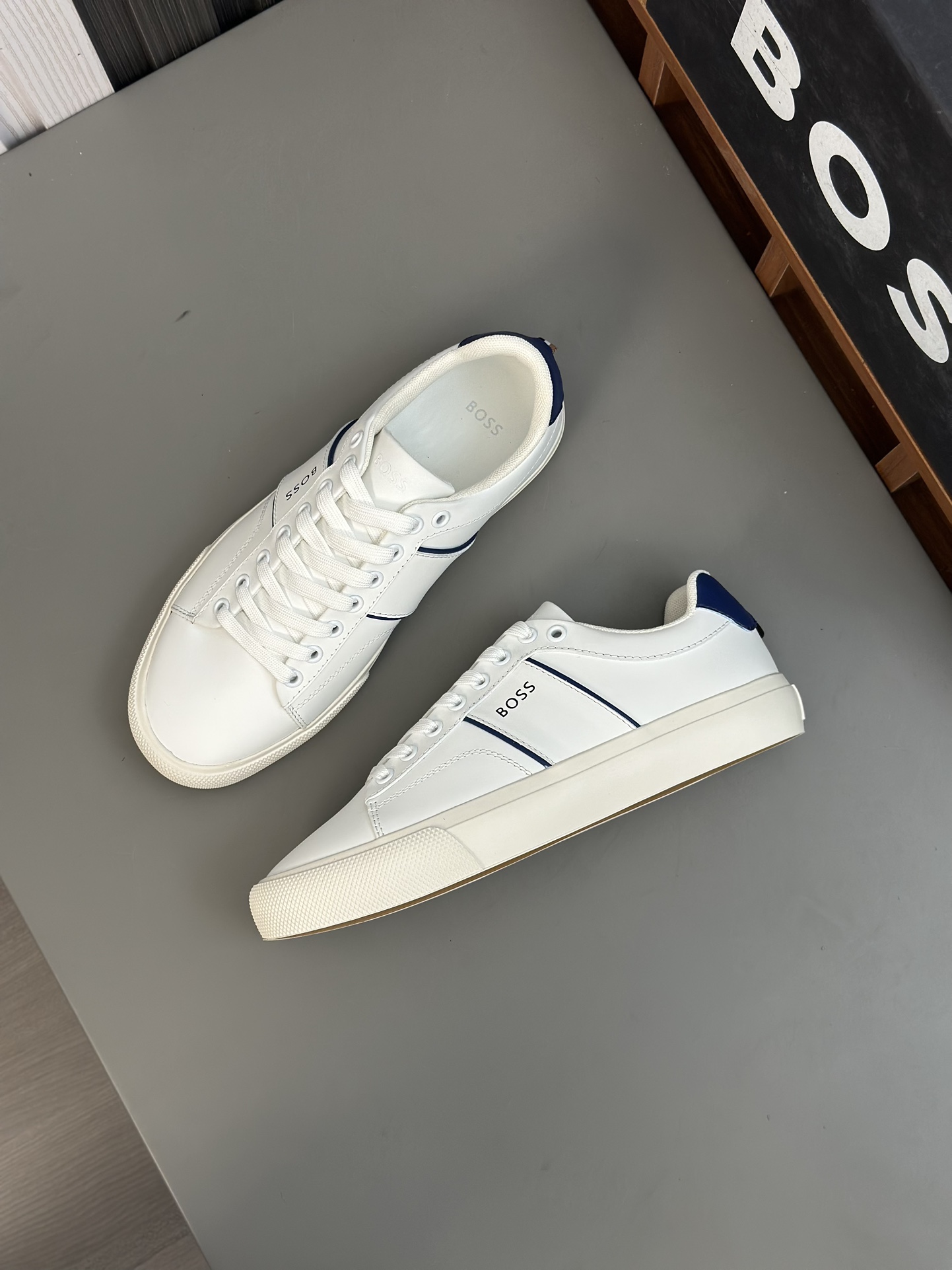 Boss zapatillas de deporte casuales de los hombres, la versión original del molde abierto, capa de l